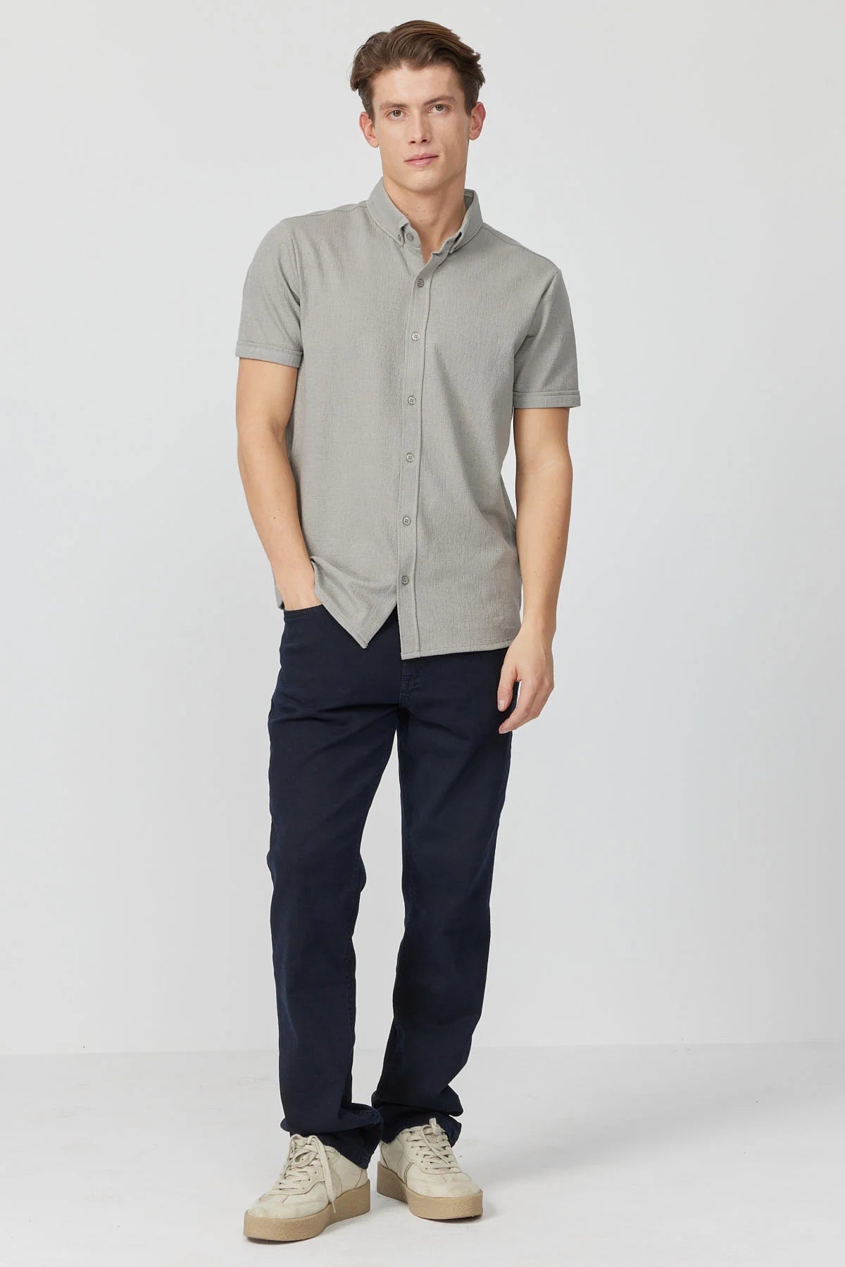 Men's Textured Shirt.