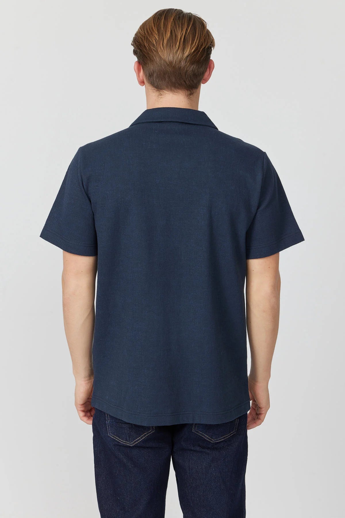 Men's Cuban Collar Short-Sleeve Shirt