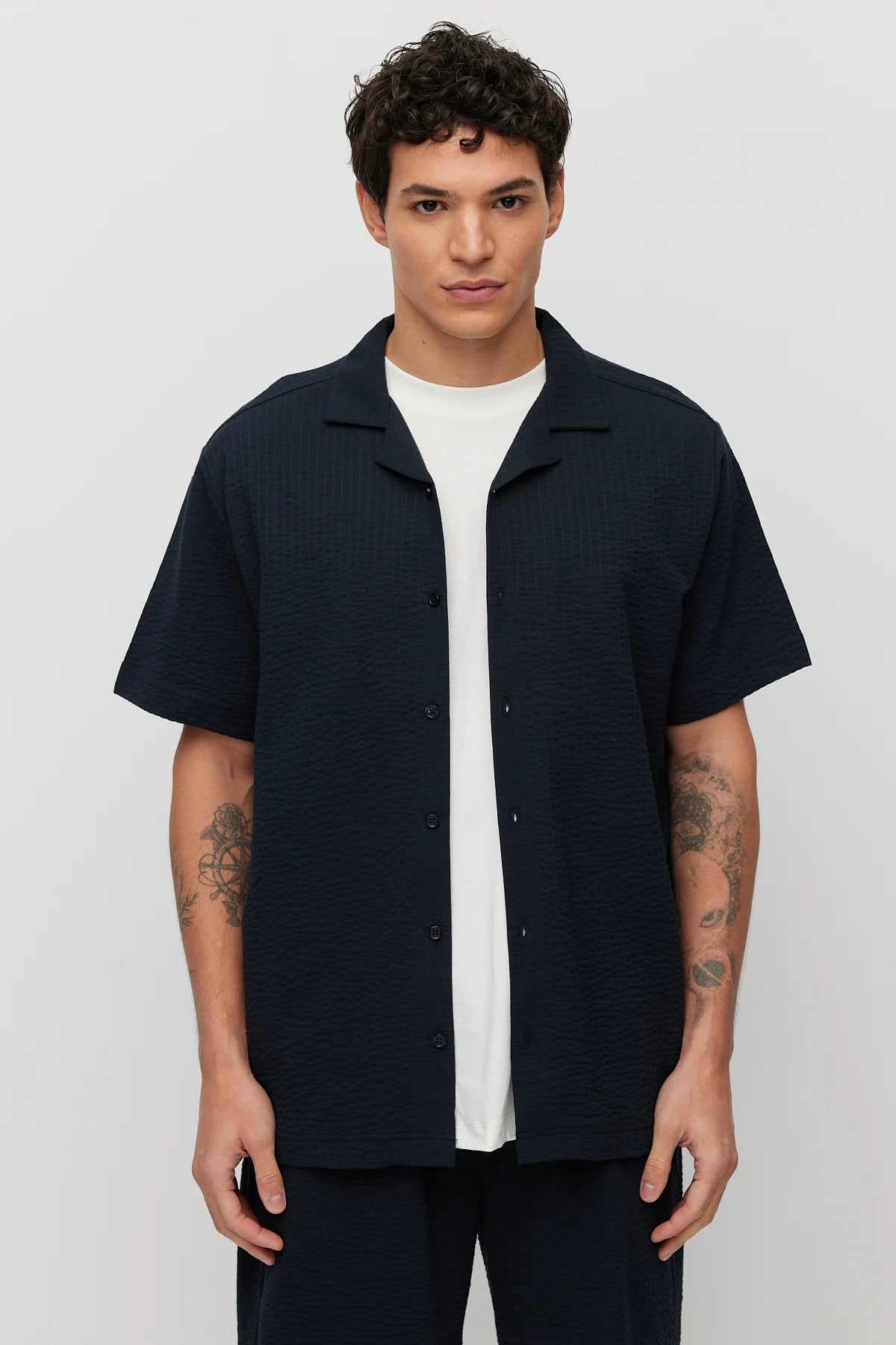 Men's Textured Relaxed Fit Shirt