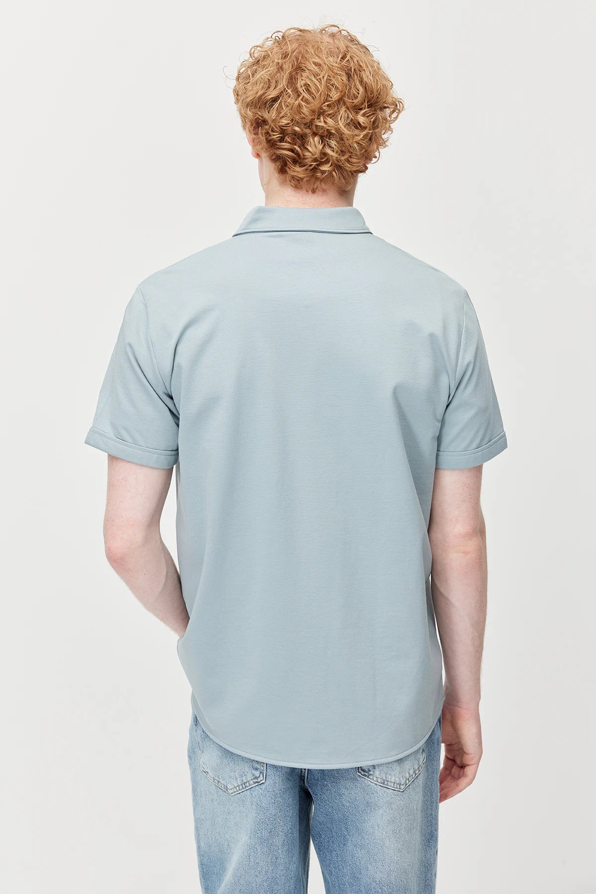 Men's Soft Textured Short-Sleeve Shirt