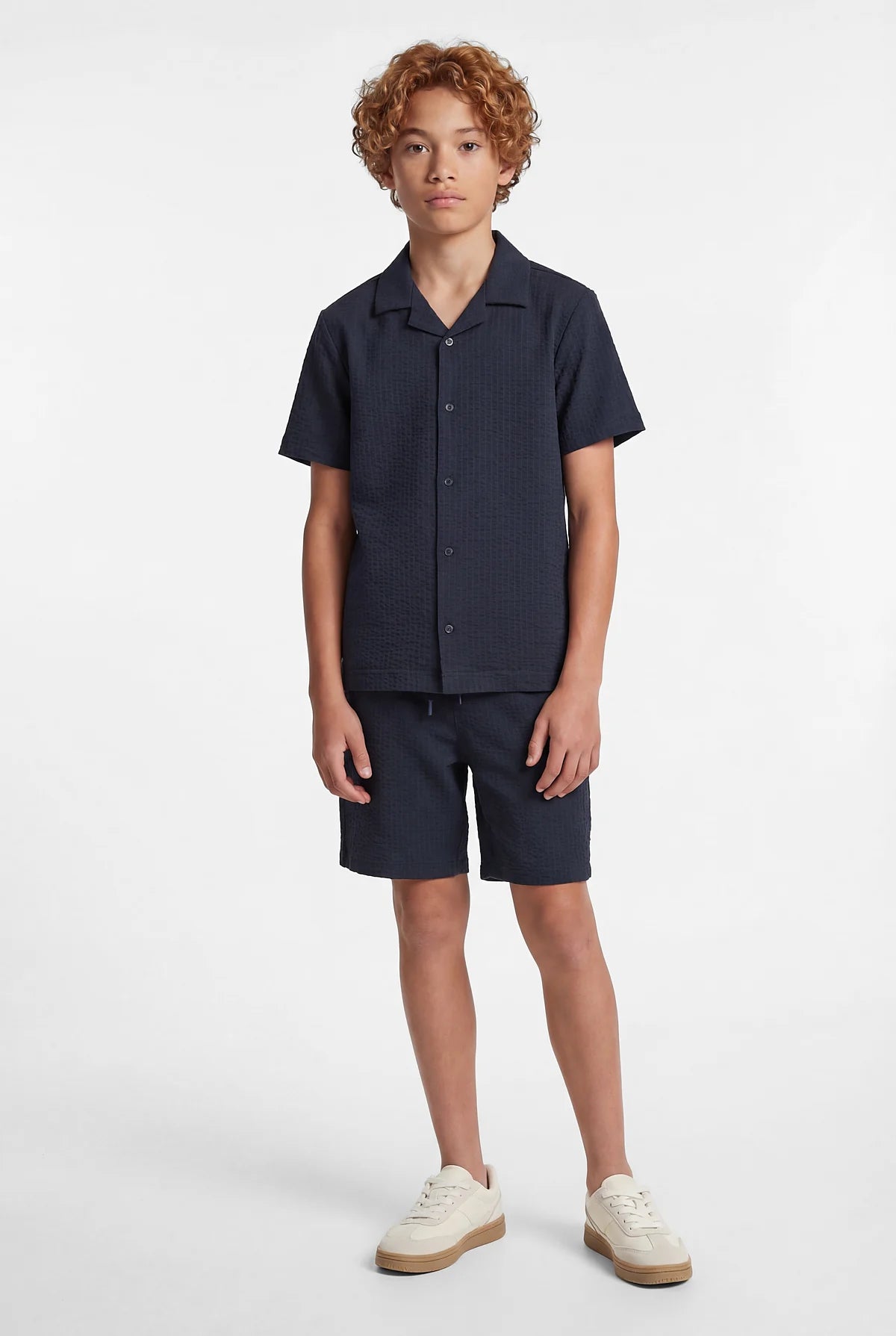 Boys' Textured Short Sleeved Shirt