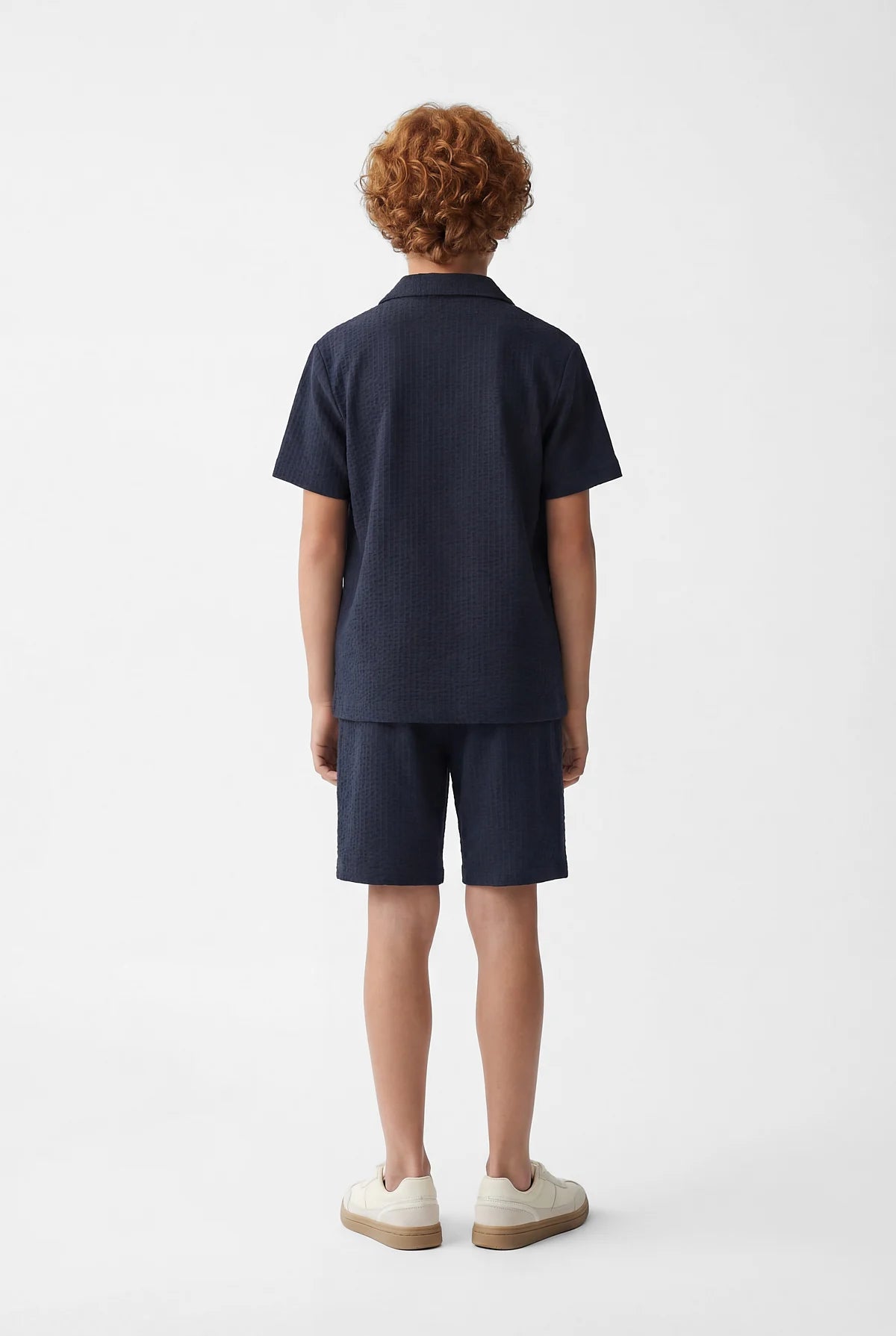 Boys' Textured Short Sleeved Shirt