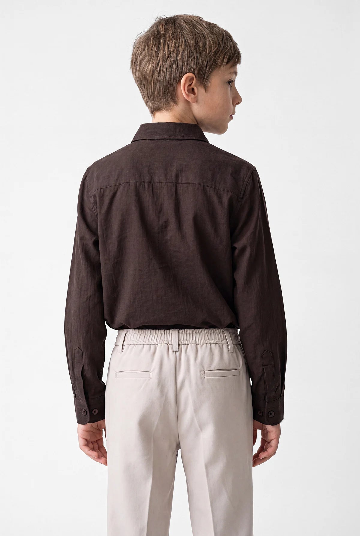 Boys' Button-Down Collar Long-Sleeve Shirt
