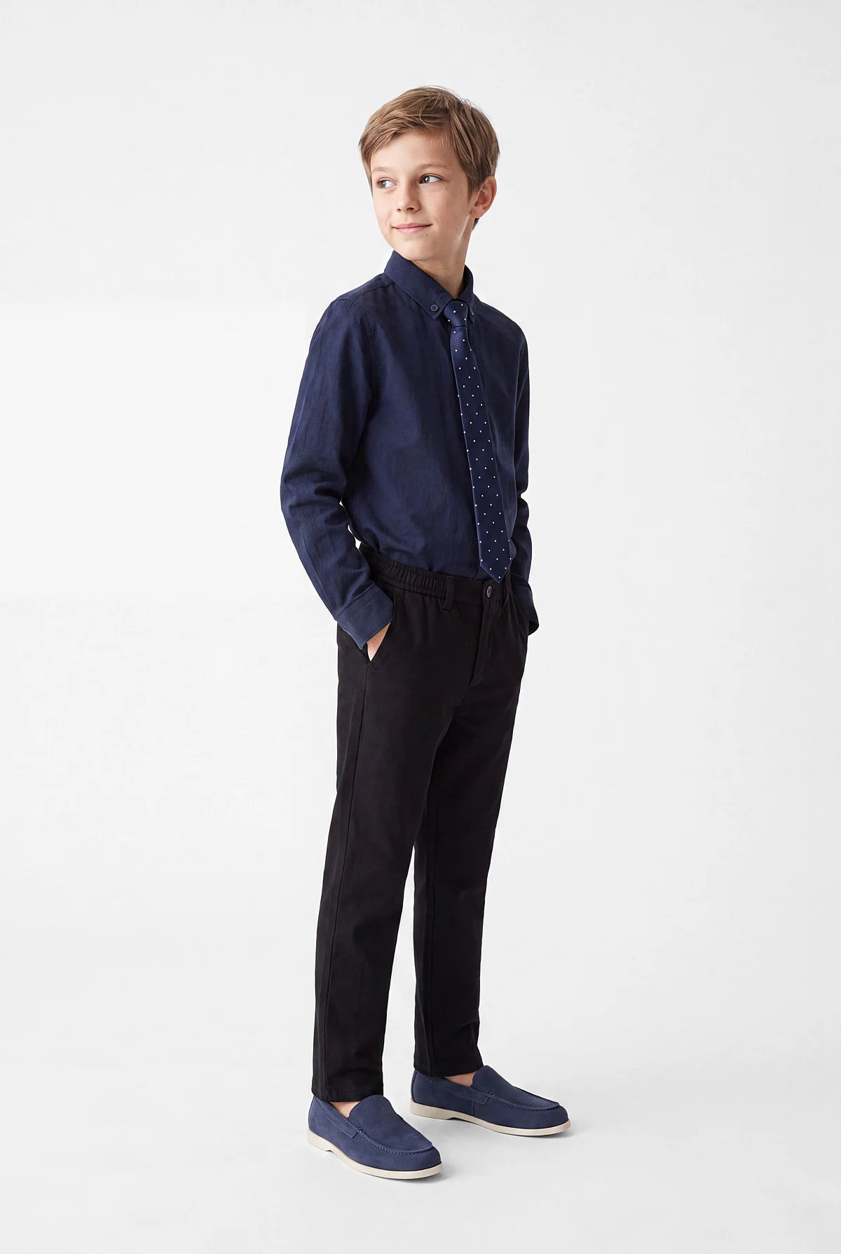 Boys' Button-Down Collar Long-Sleeve Shirt
