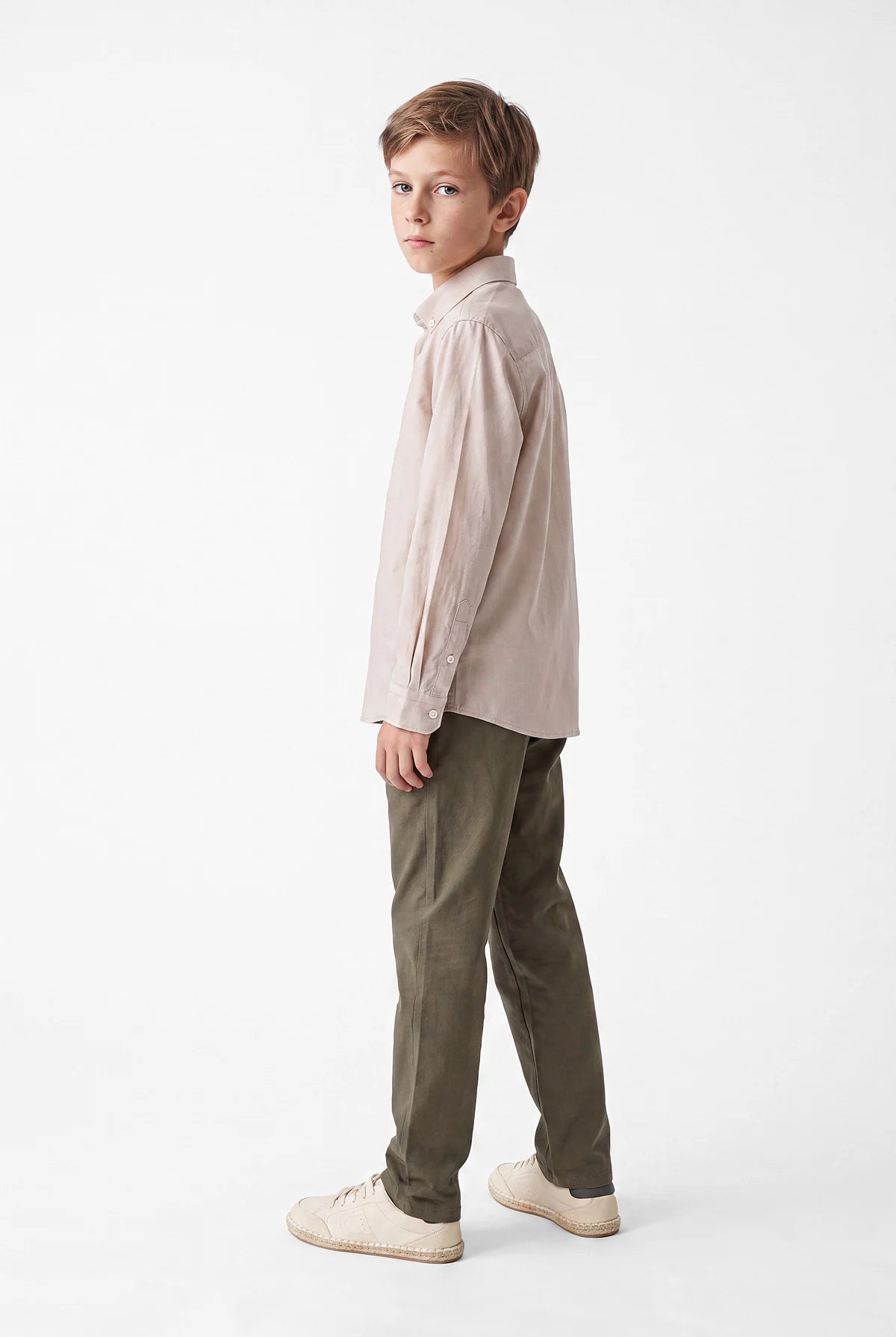 Boys' Button-Down Collar Long-Sleeve Shirt