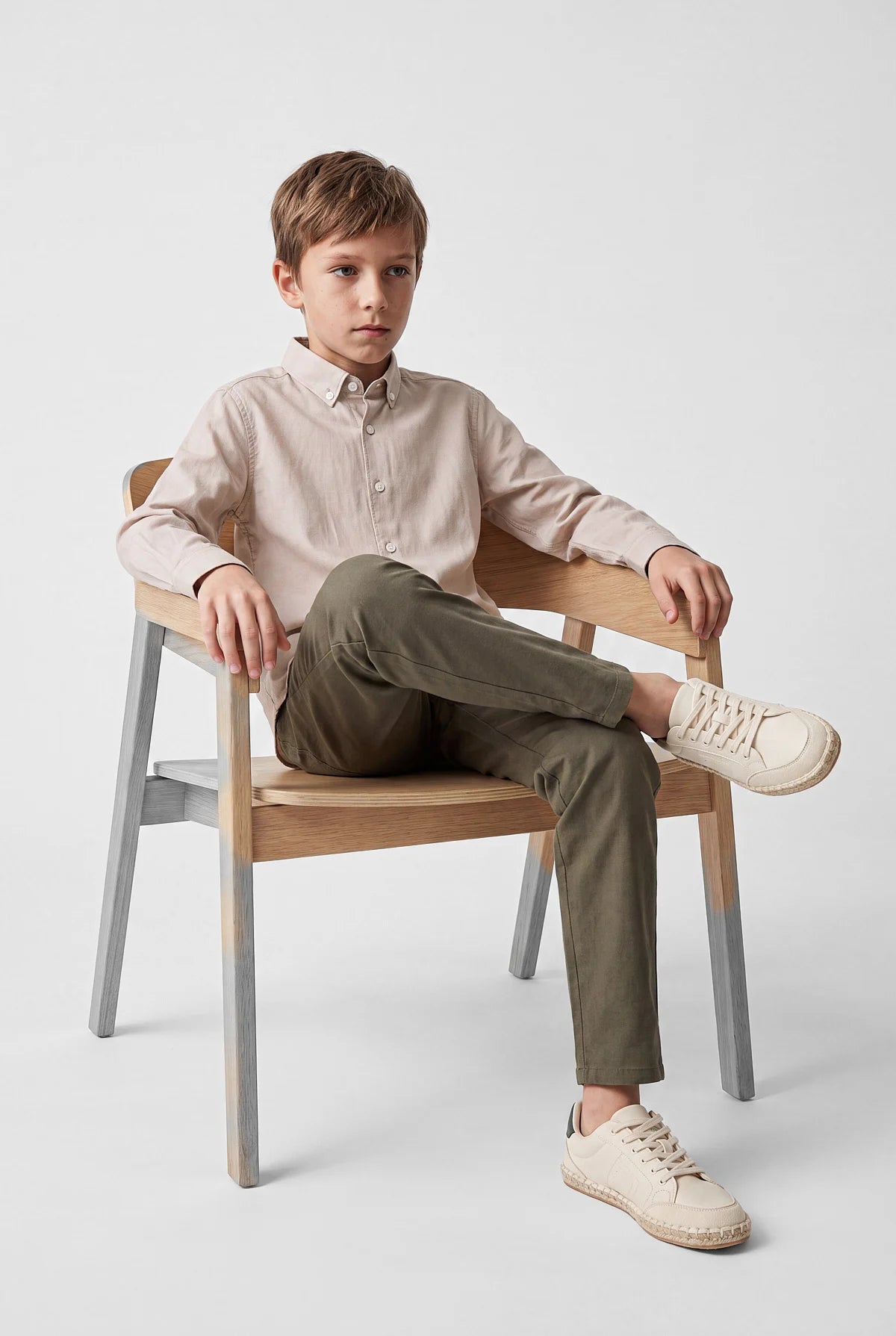 Boys' Button-Down Collar Long-Sleeve Shirt