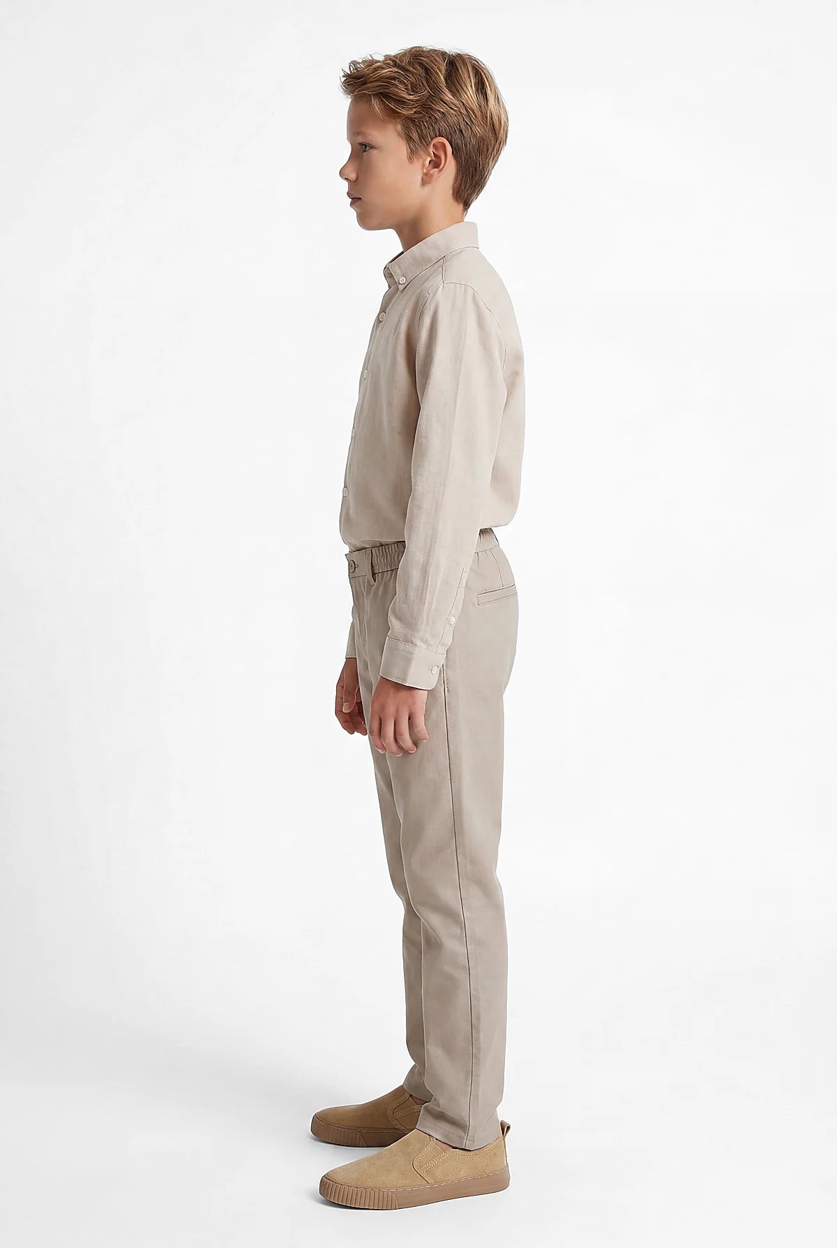 Boys' Linen Long-Sleeve Shirt
