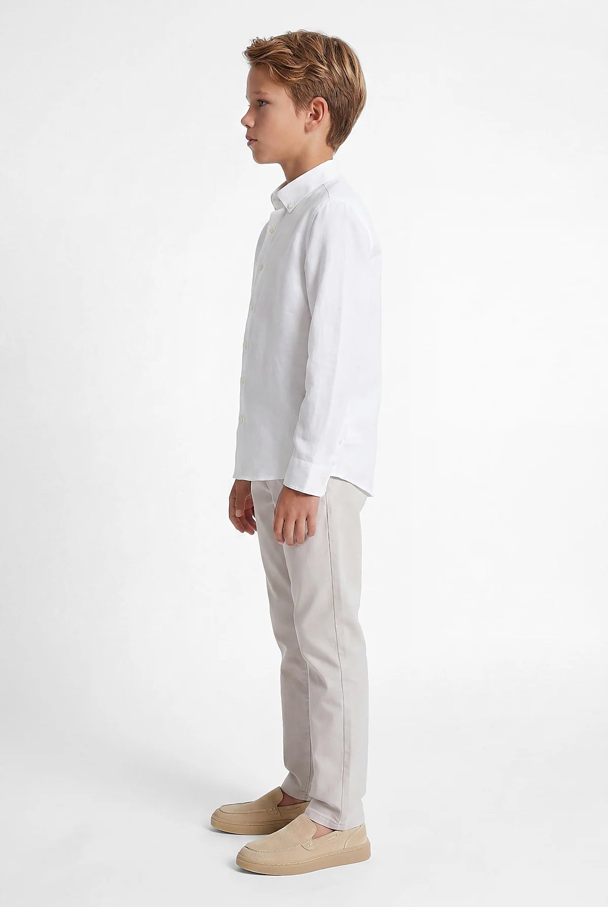Boys' Linen Long-Sleeve Shirt