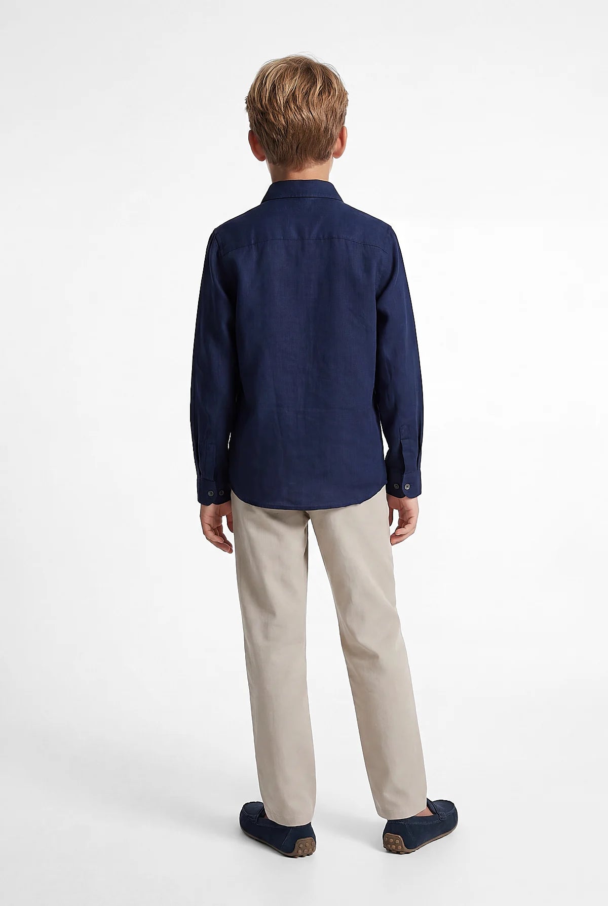 Boys' Linen Long-Sleeve Shirt