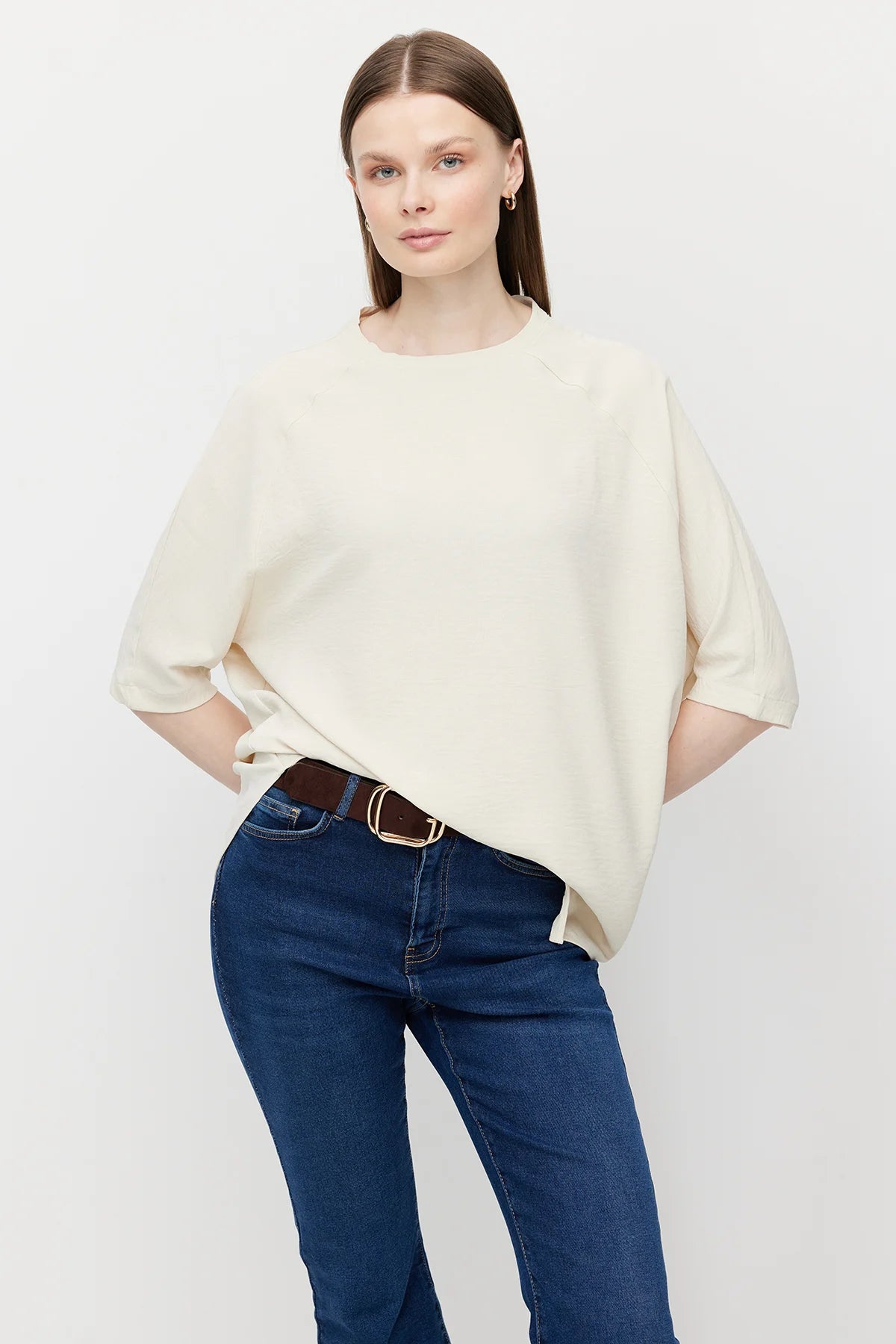 Women's Asymmetrical Cut Oversize Blouse
