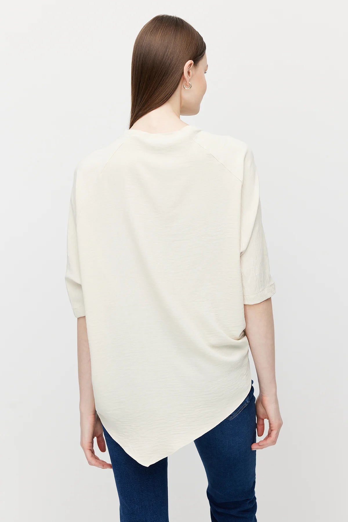 Women's Asymmetrical Cut Oversize Blouse