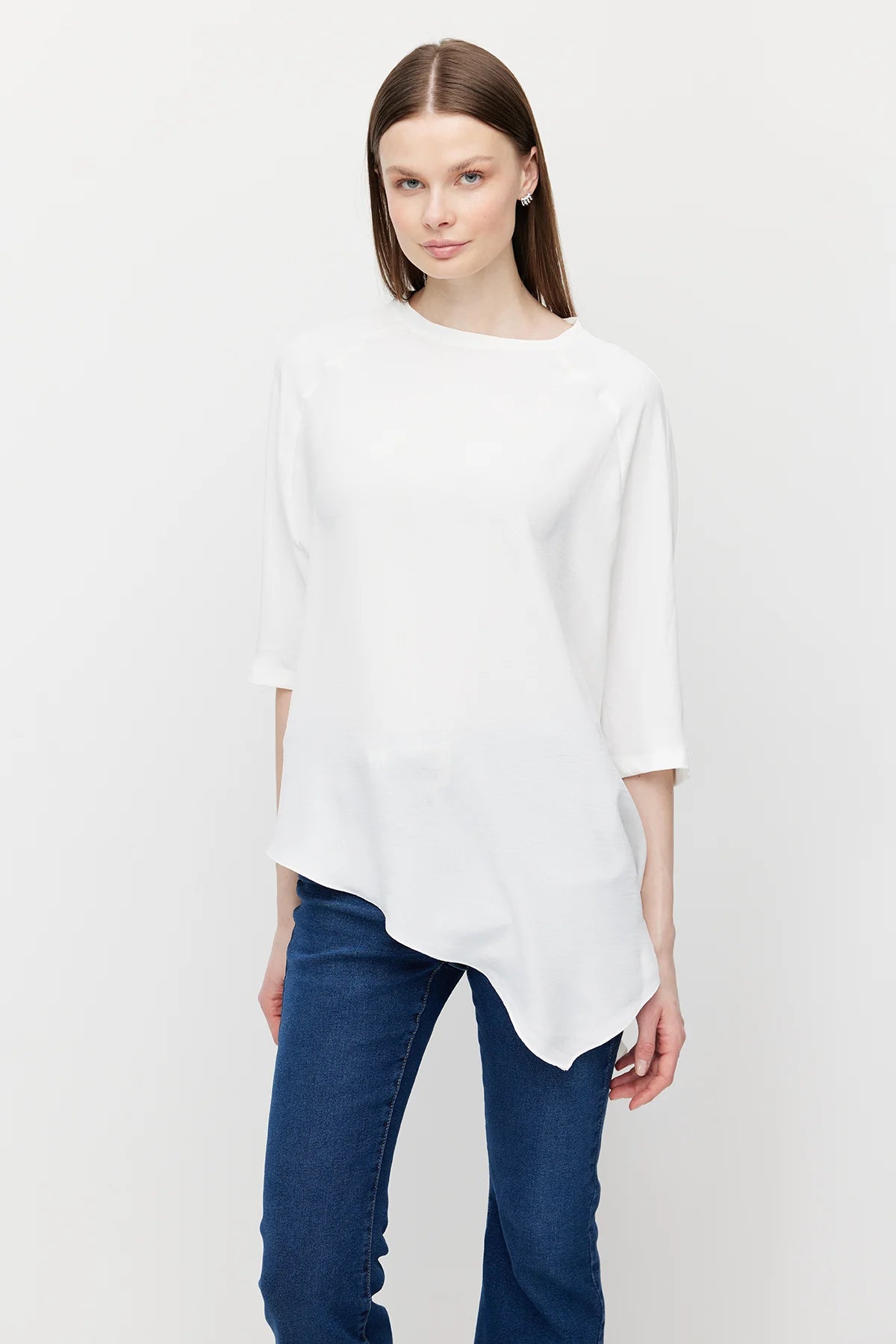 Women's Asymmetrical Cut Oversize Blouse