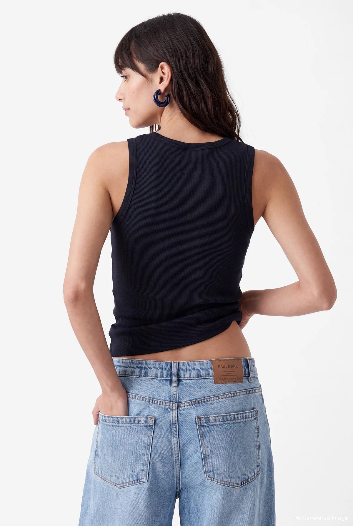 Women's Front Snap Sleeveless Blouse