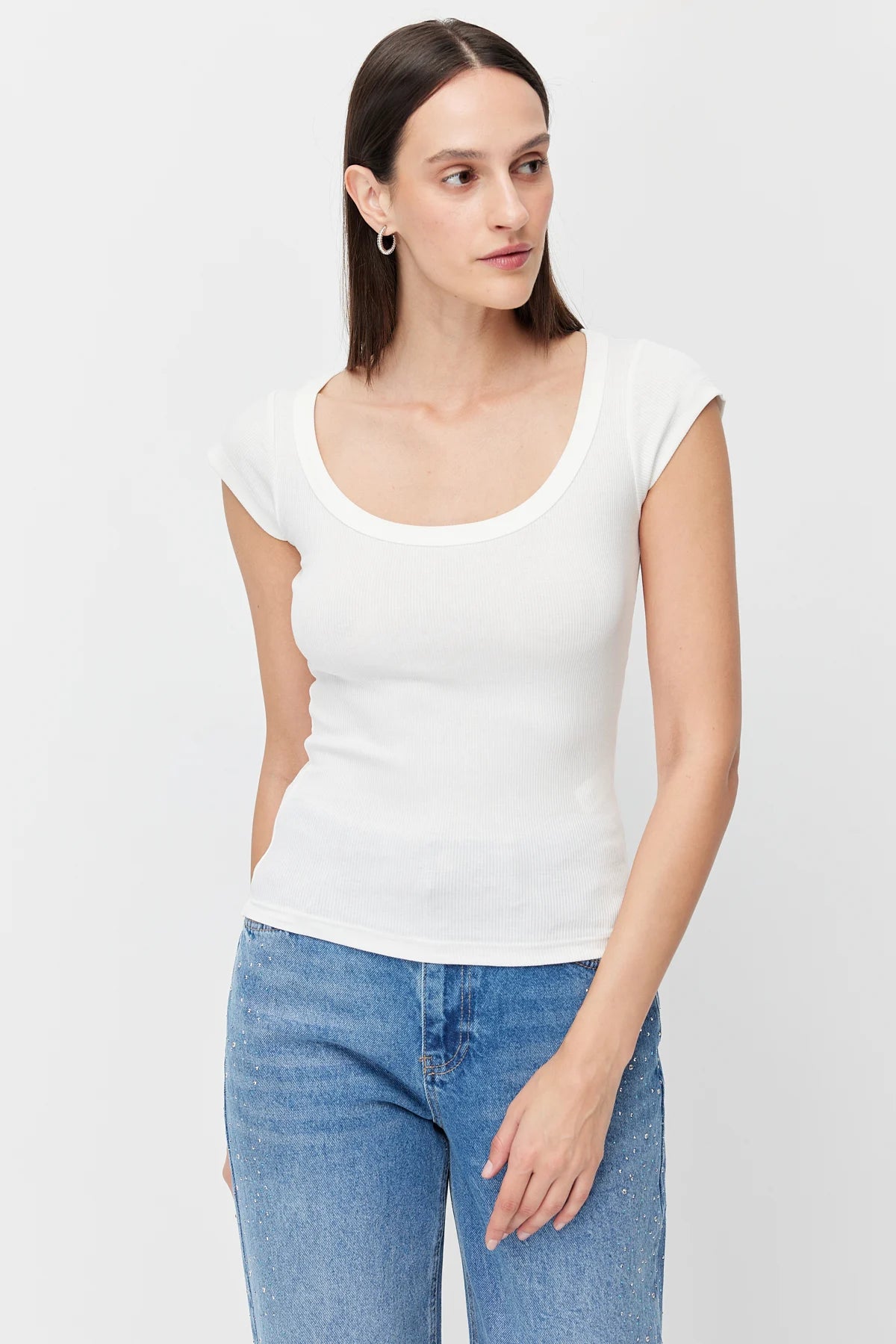Women's Deep Round Neck Bodysuit