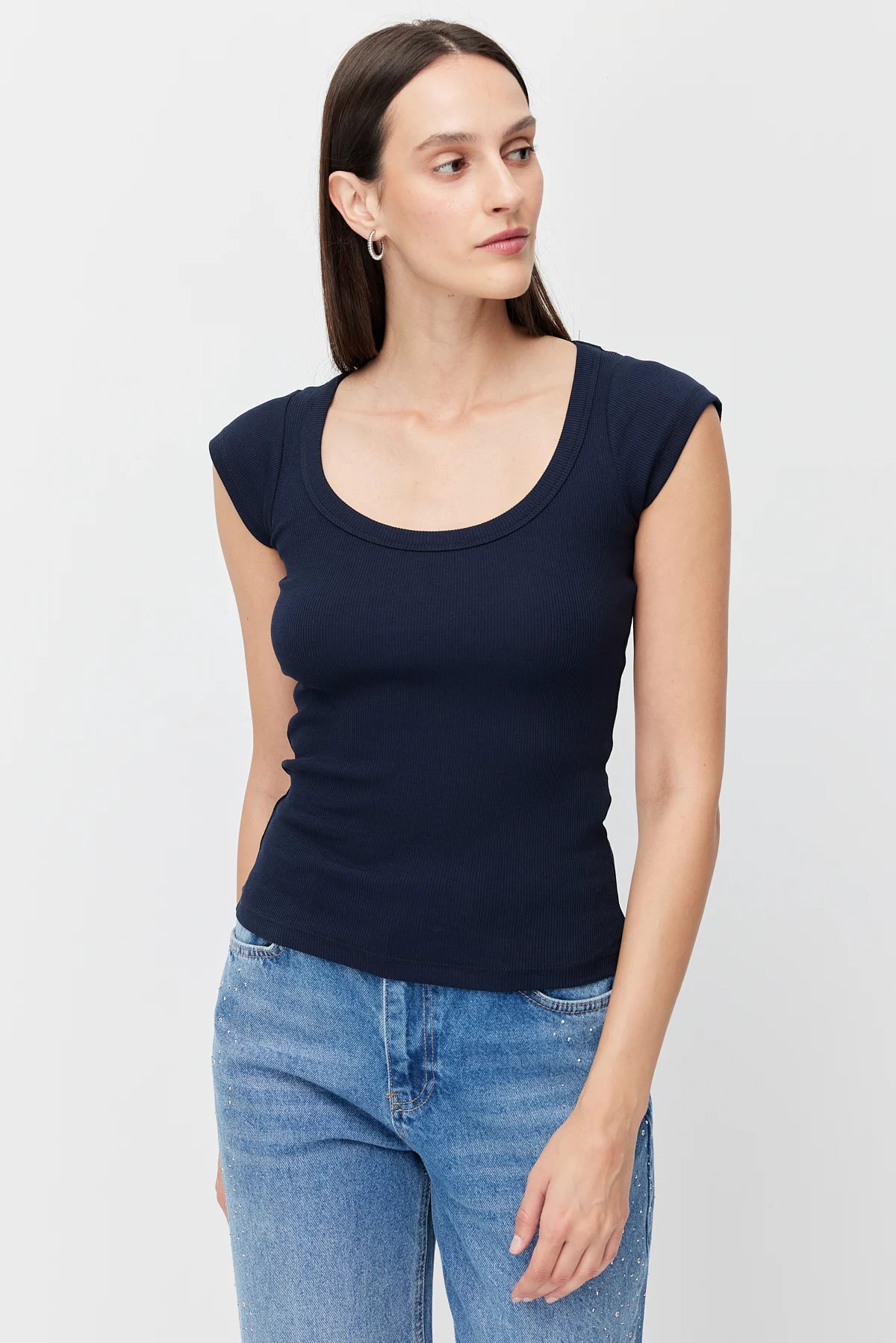 Women's Deep Round Neck Bodysuit