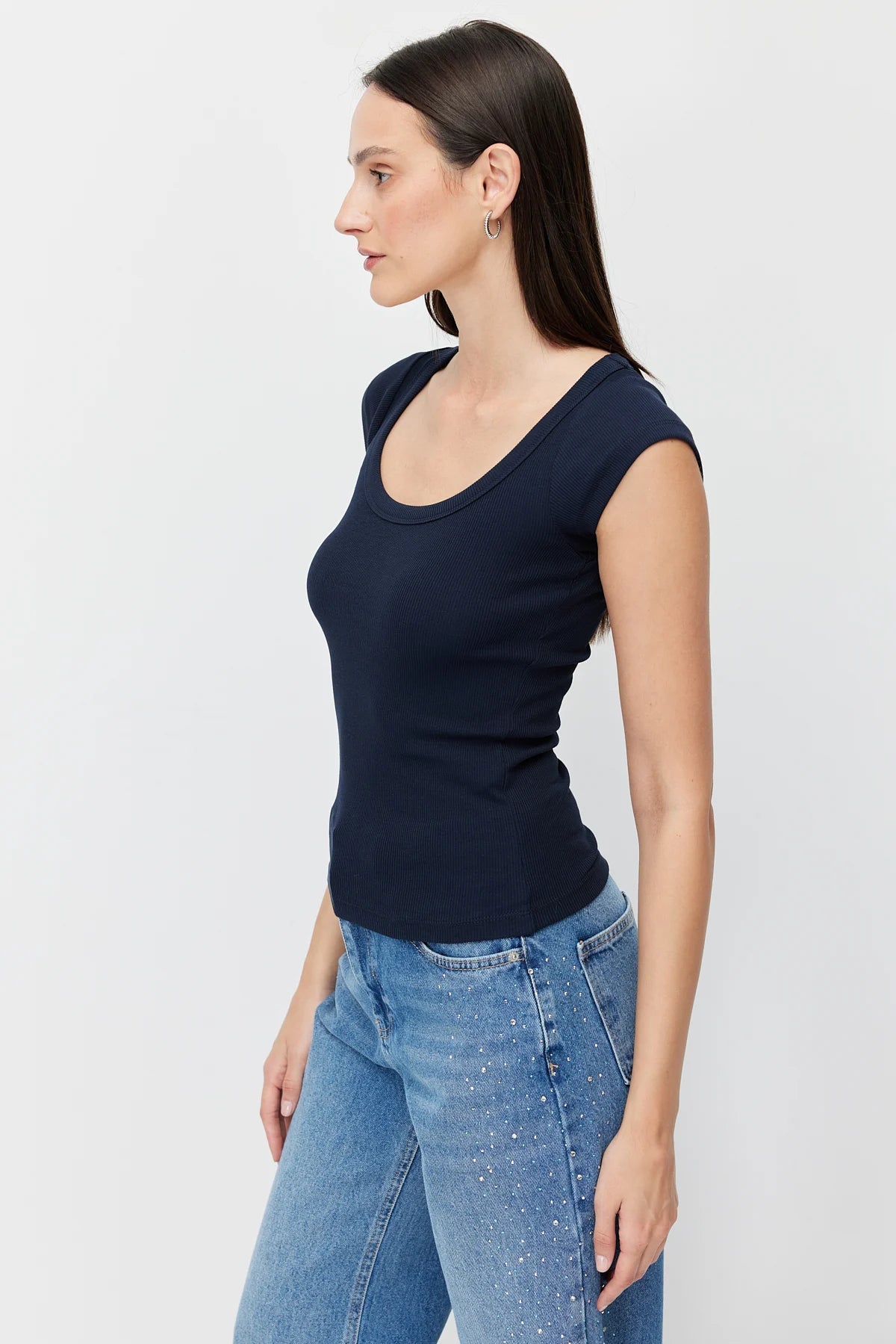 Women's Deep Round Neck Bodysuit