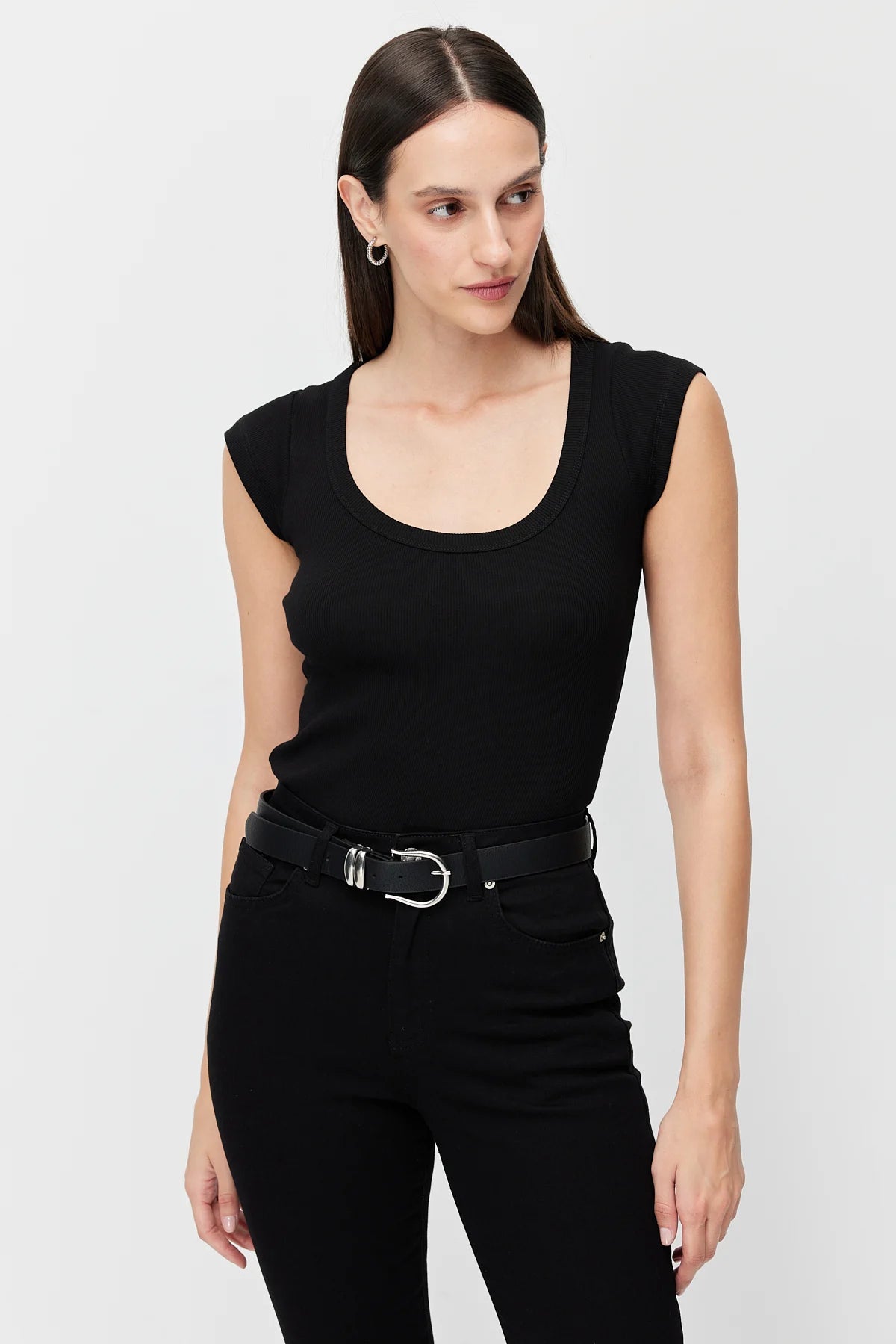 Women's Deep Round Neck Bodysuit