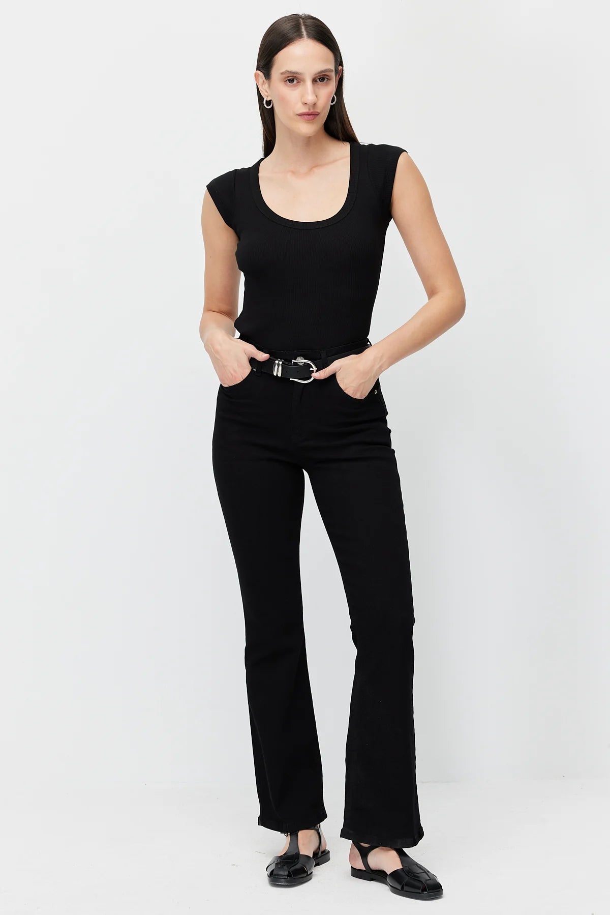 Women's Deep Round Neck Bodysuit