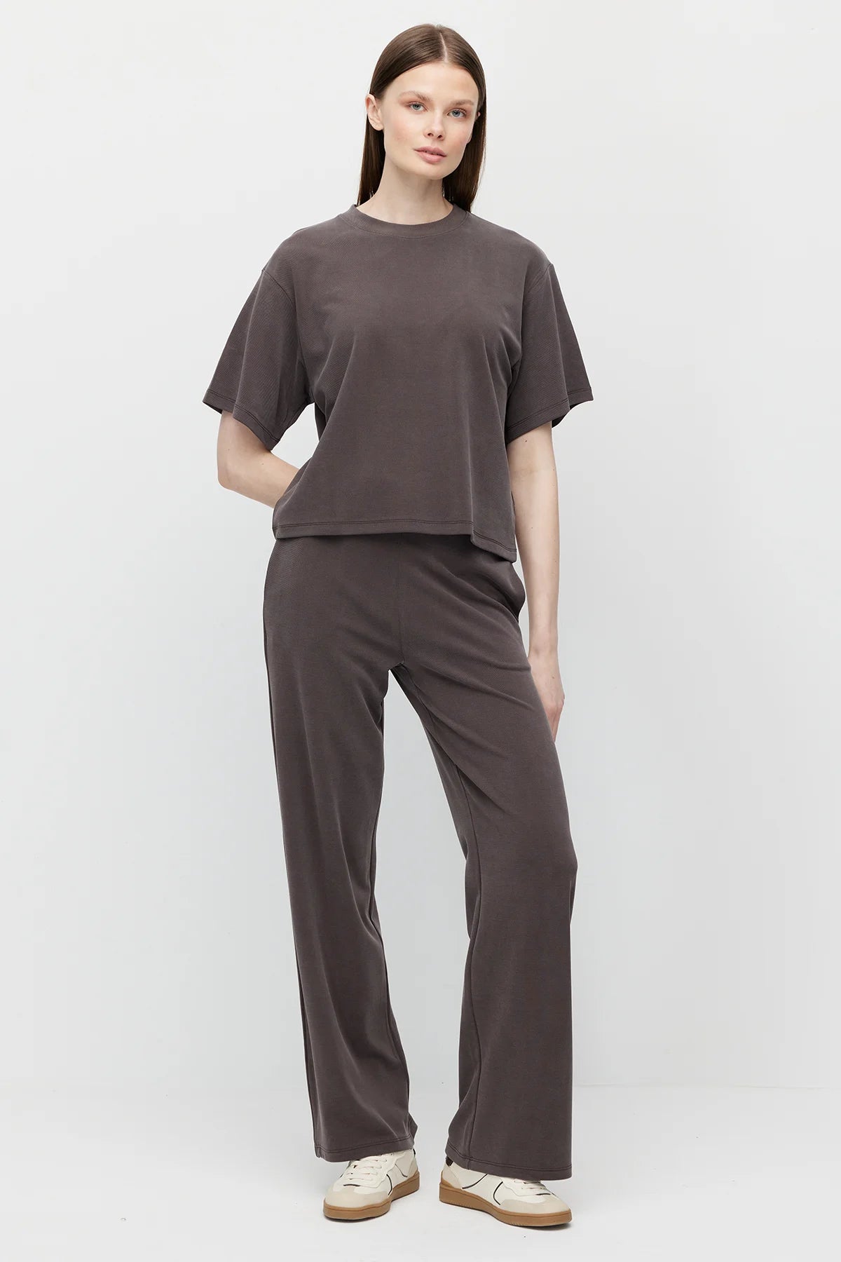 Kadın Yumuşak Dokulu Oversize T shırt 