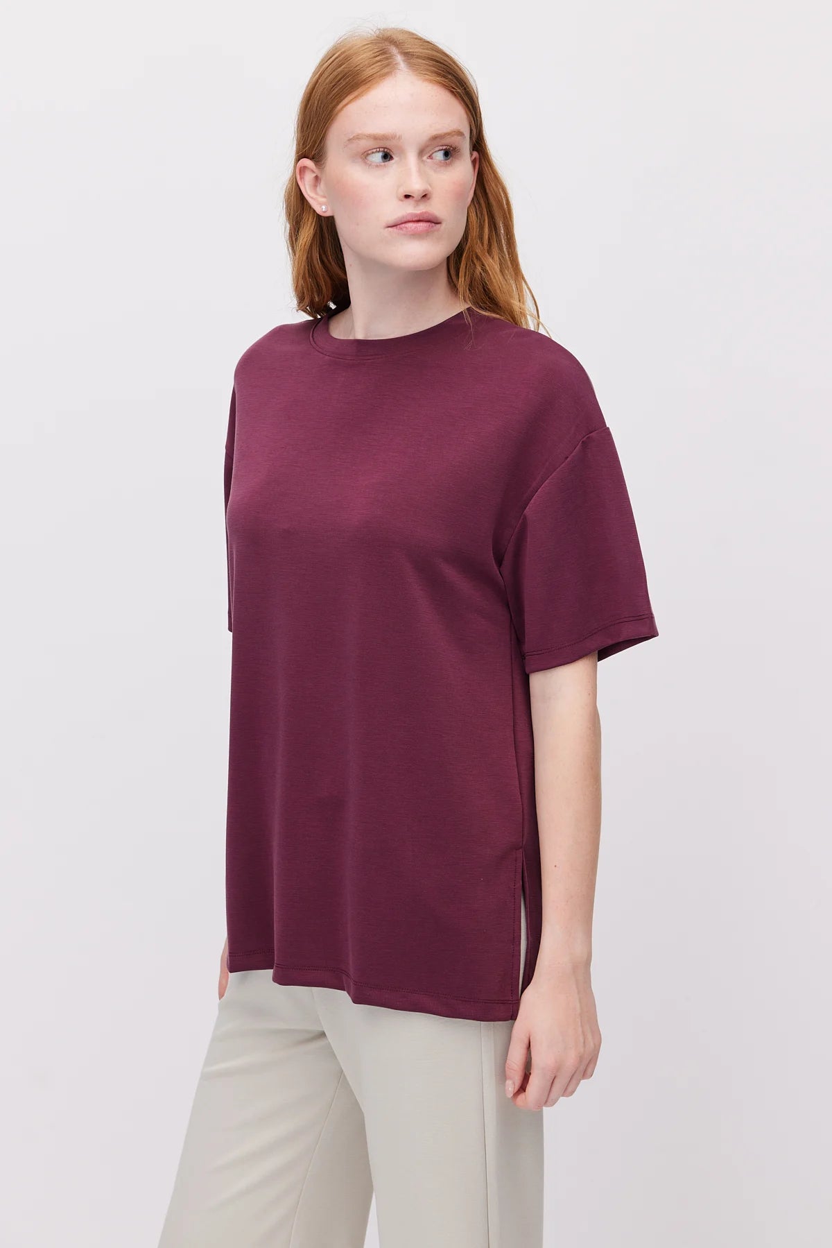 Women's Oversize T-Shirt with Side Slits