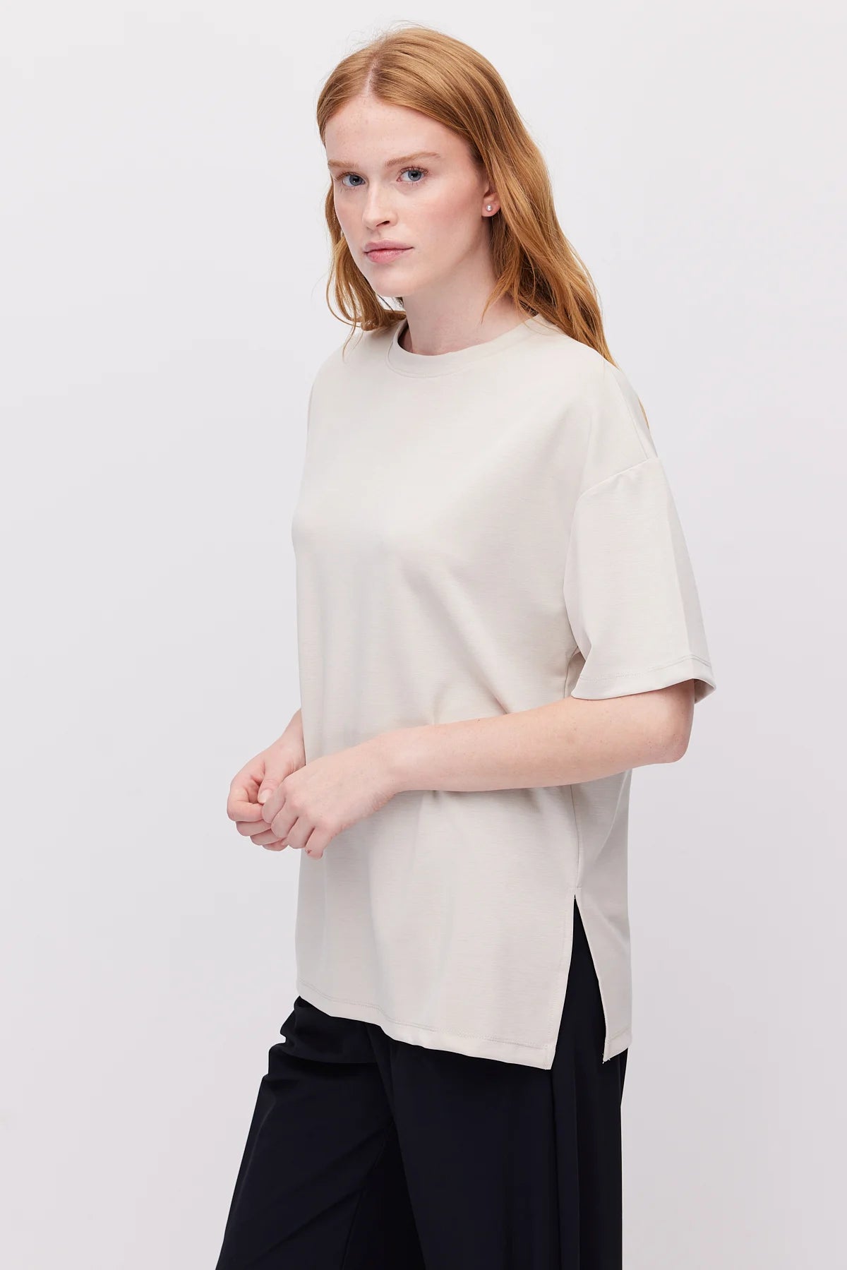 Women's Oversize T-Shirt with Side Slits