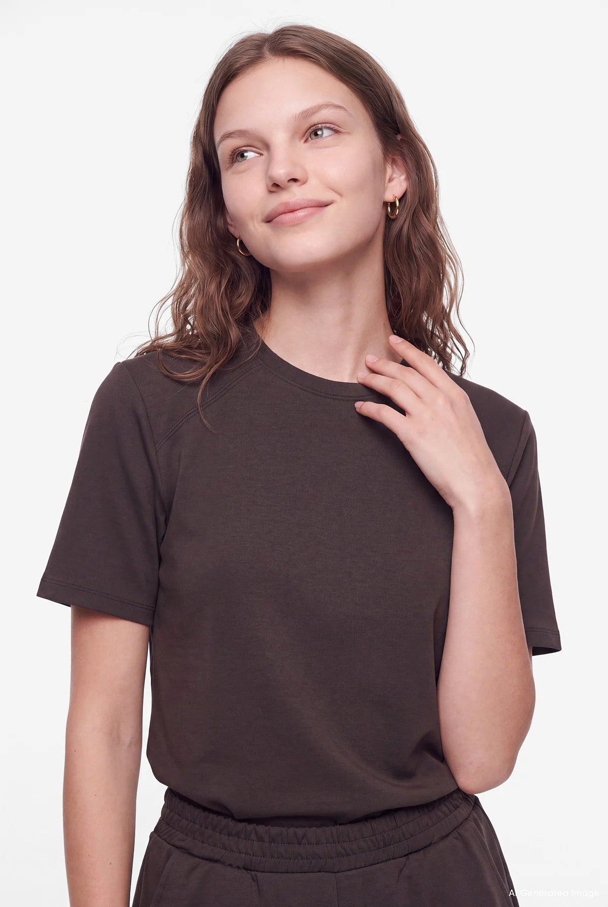 Women's Padded Crew Neck T-Shirt
