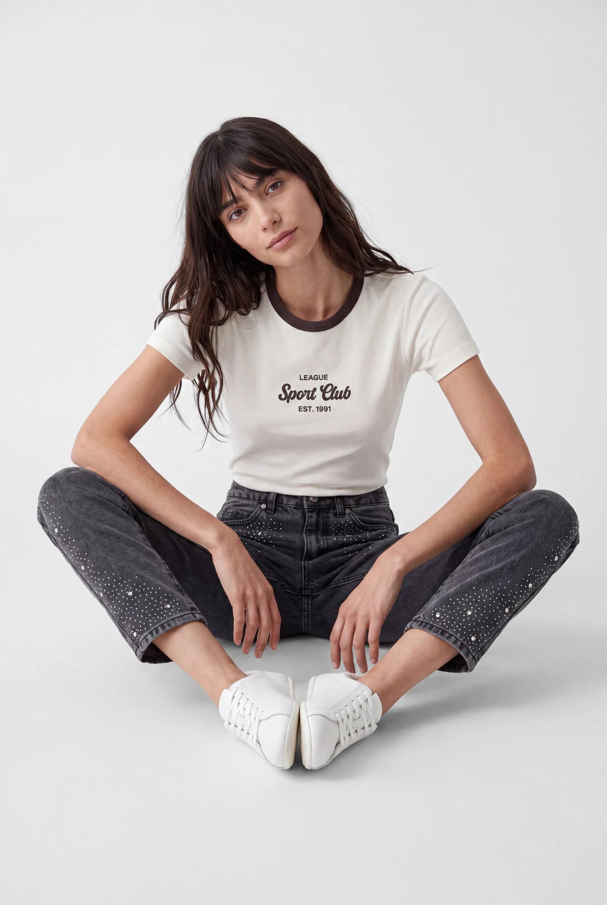Women's Contrast Collar T-Shirt