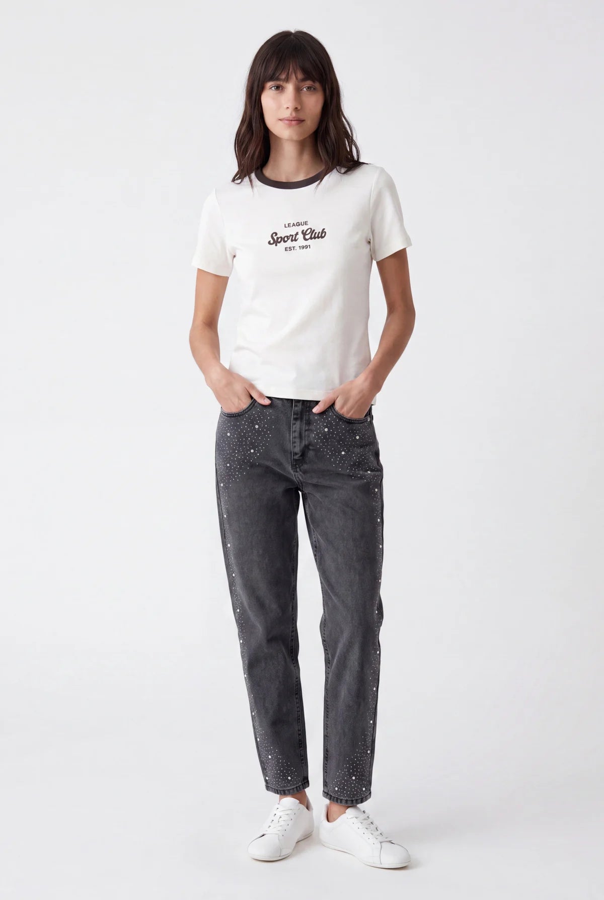 Women's Contrast Collar T-Shirt