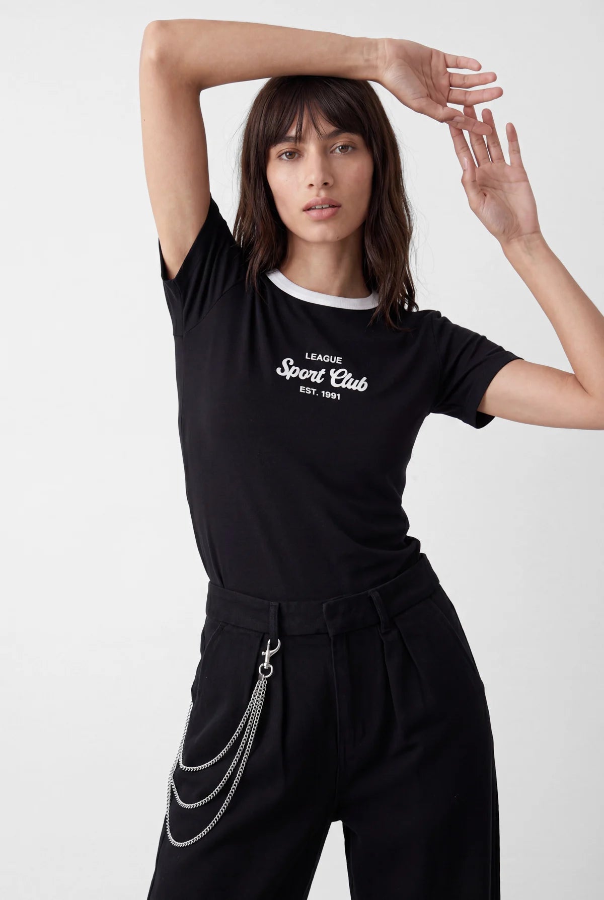 Women's Contrast Collar T-Shirt