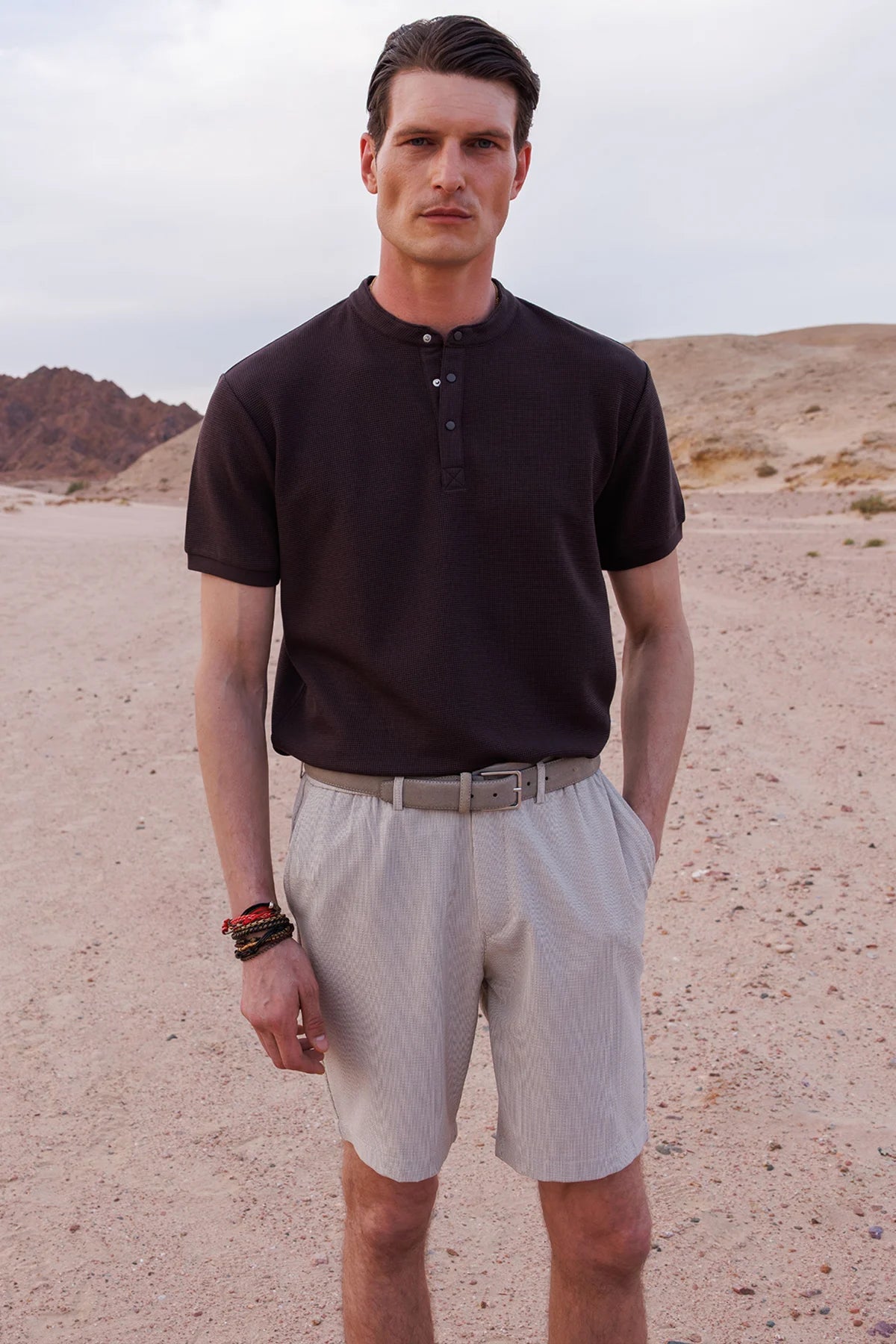 Men's Mandarin Collar T-shirt