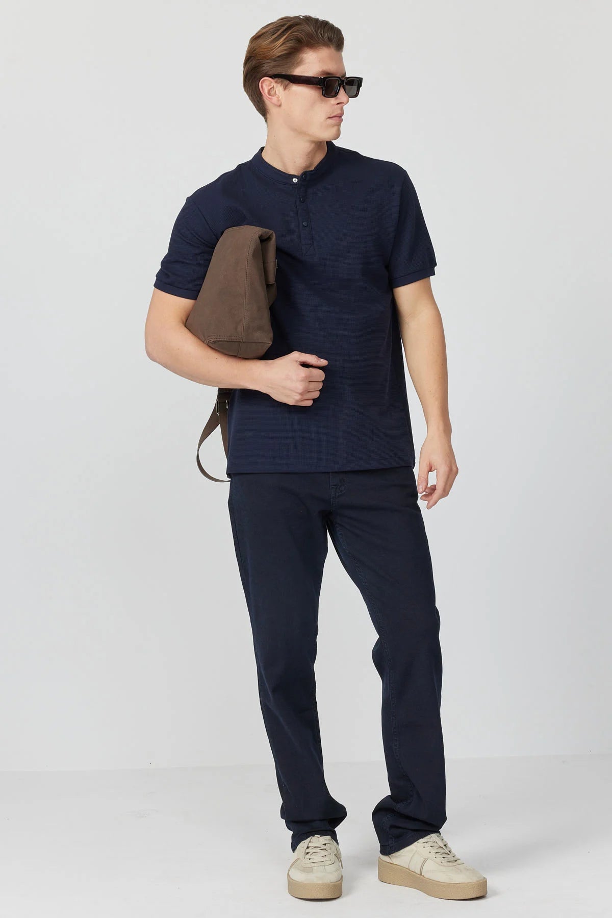 Men's Mandarin Collar T-shirt
