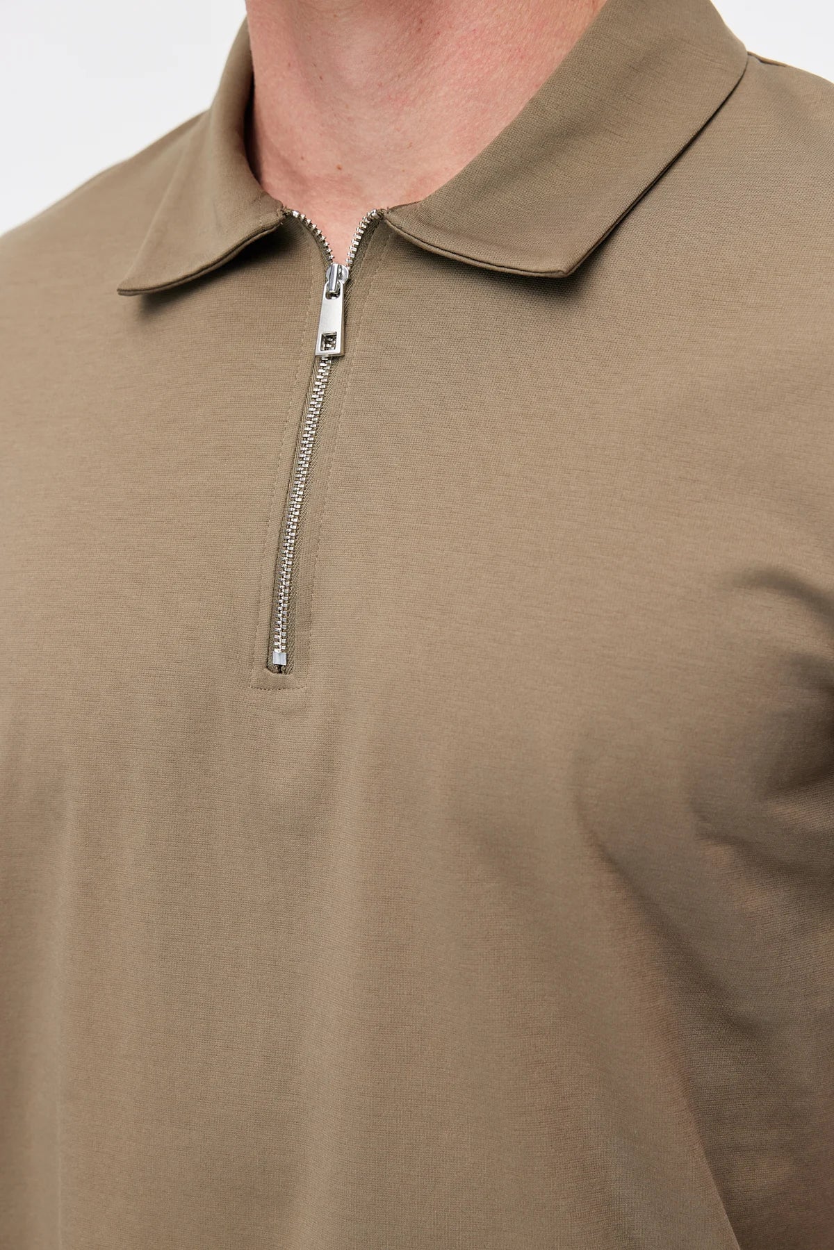 Men's Half-Zip Polo Collar T-shirt
