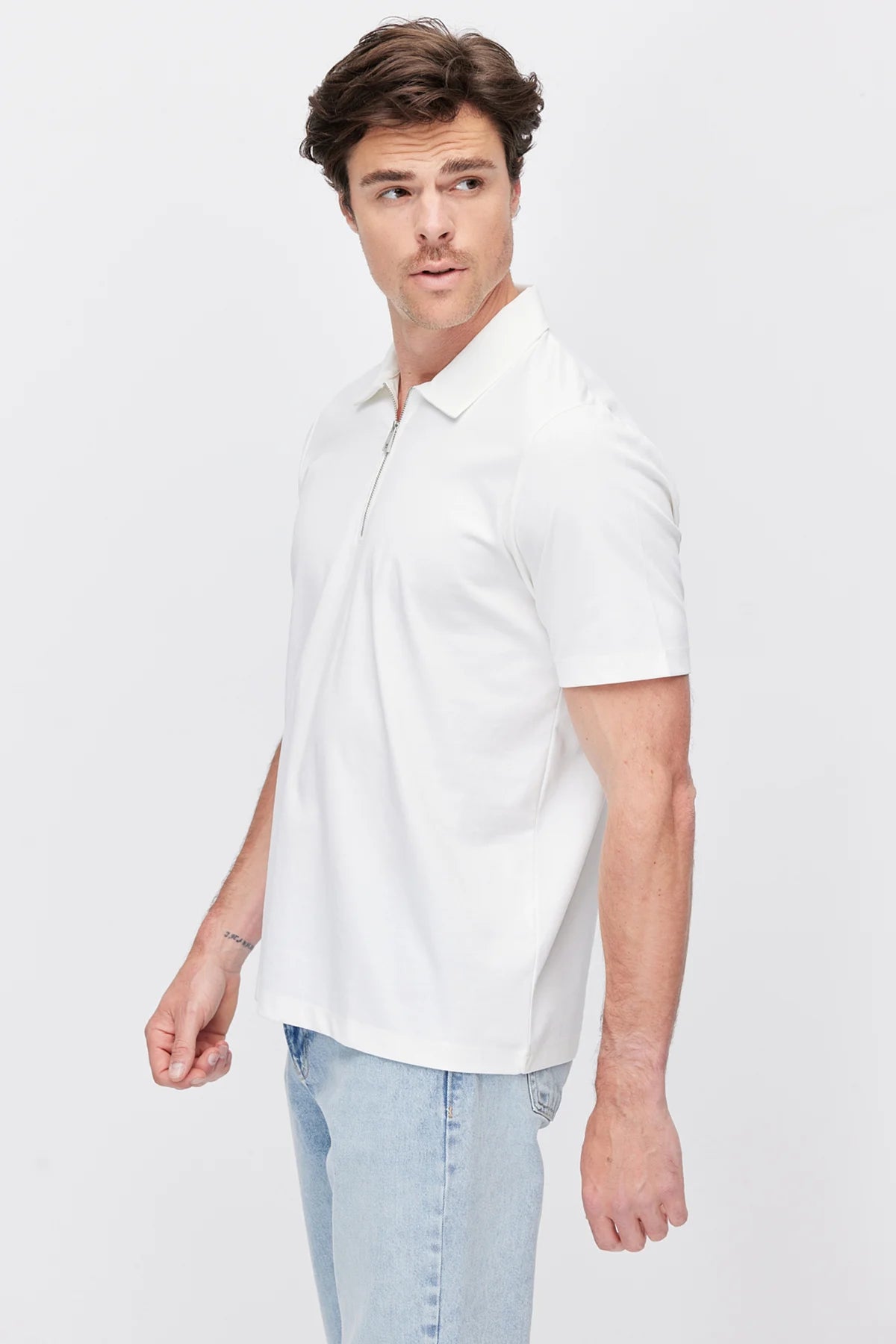 Men's Half-Zip Polo Collar T-shirt