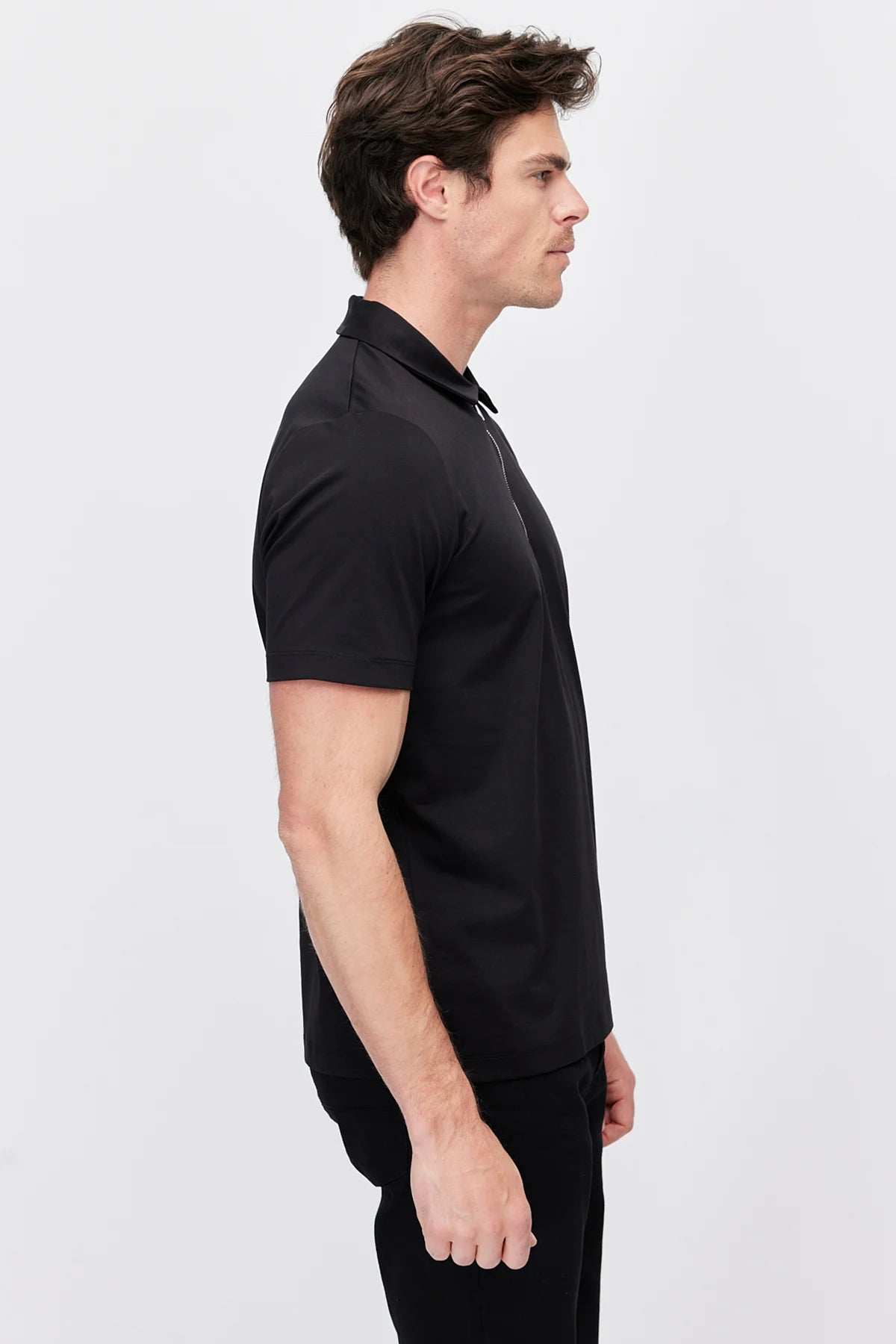 Men's Half-Zip Polo Collar T-shirt