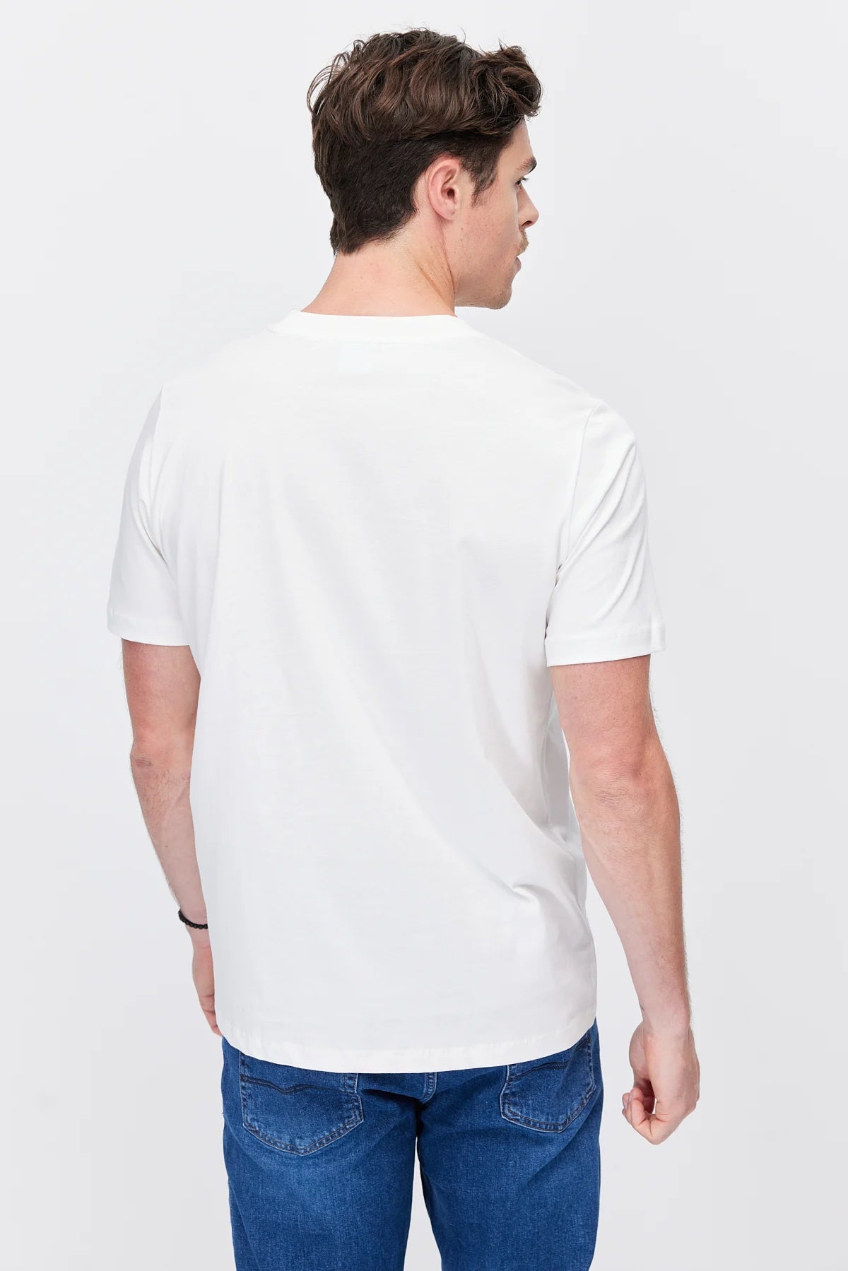 Men's Crew Neck T-shirt with Chest Print