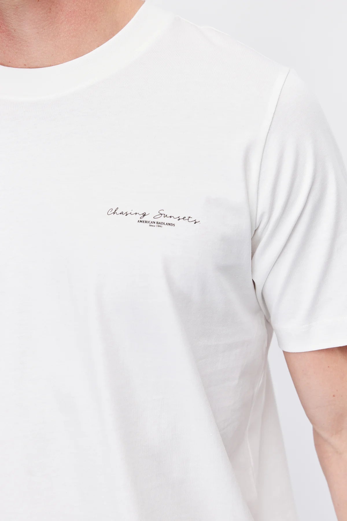 Men's Crew Neck T-shirt with Chest Print
