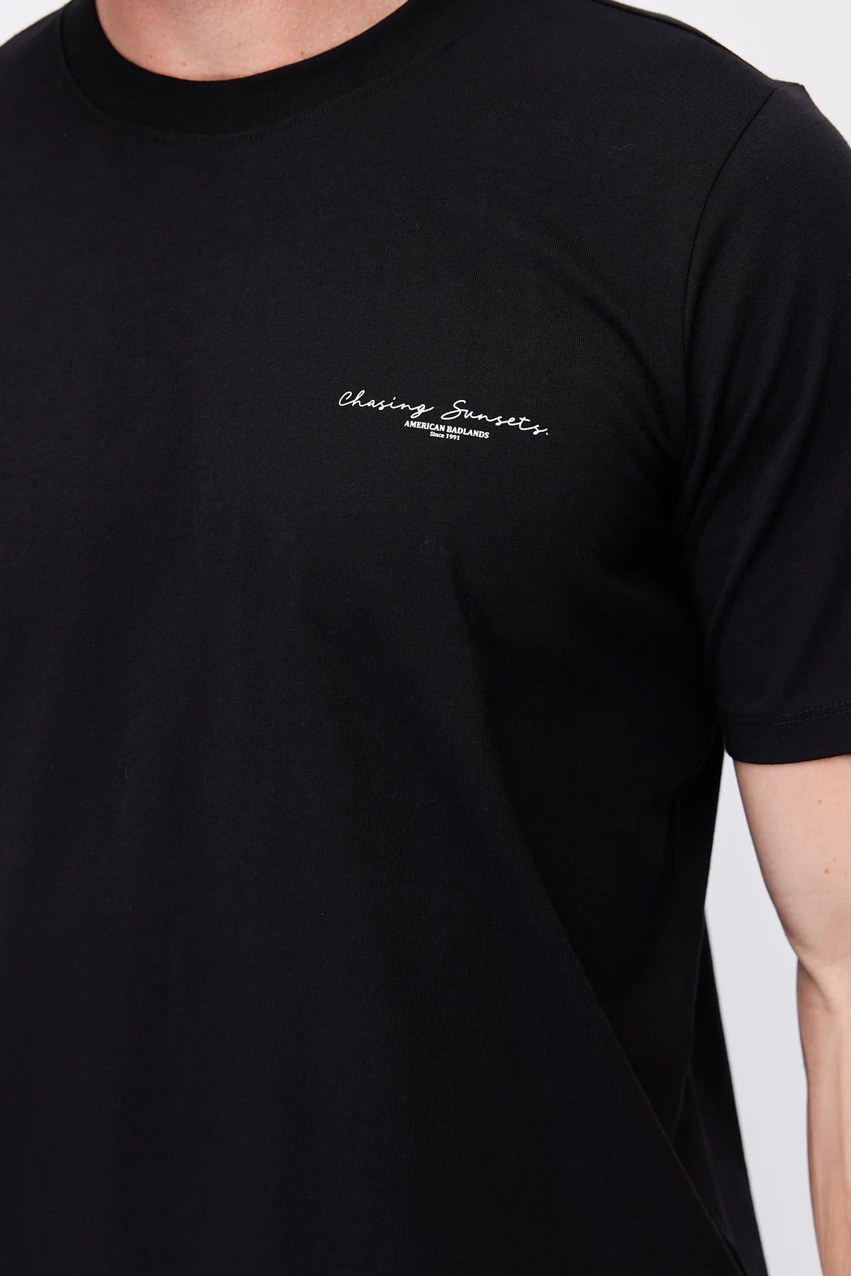 Men's Crew Neck T-shirt with Chest Print