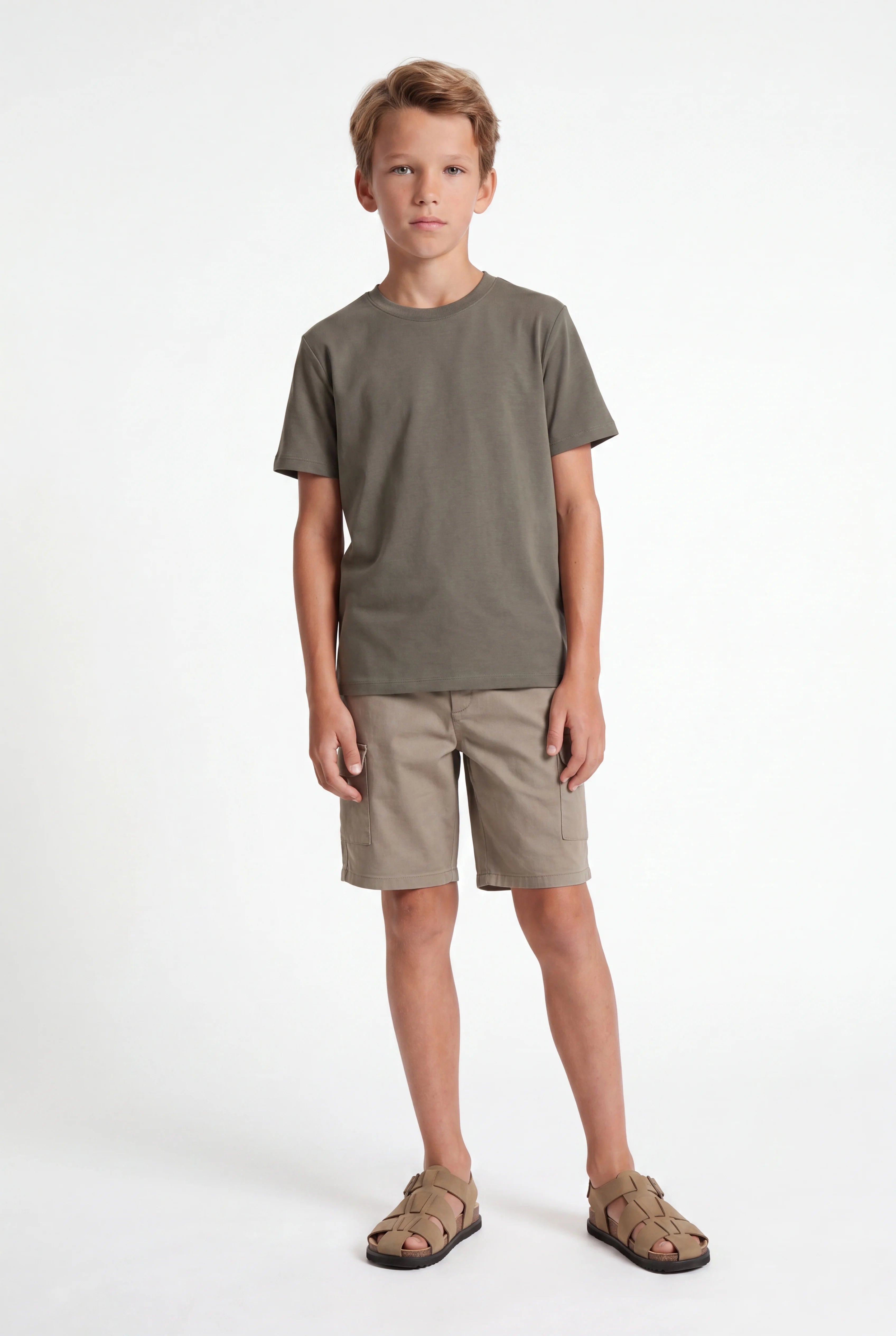 Boys' Crew Neck Basic T-shirt