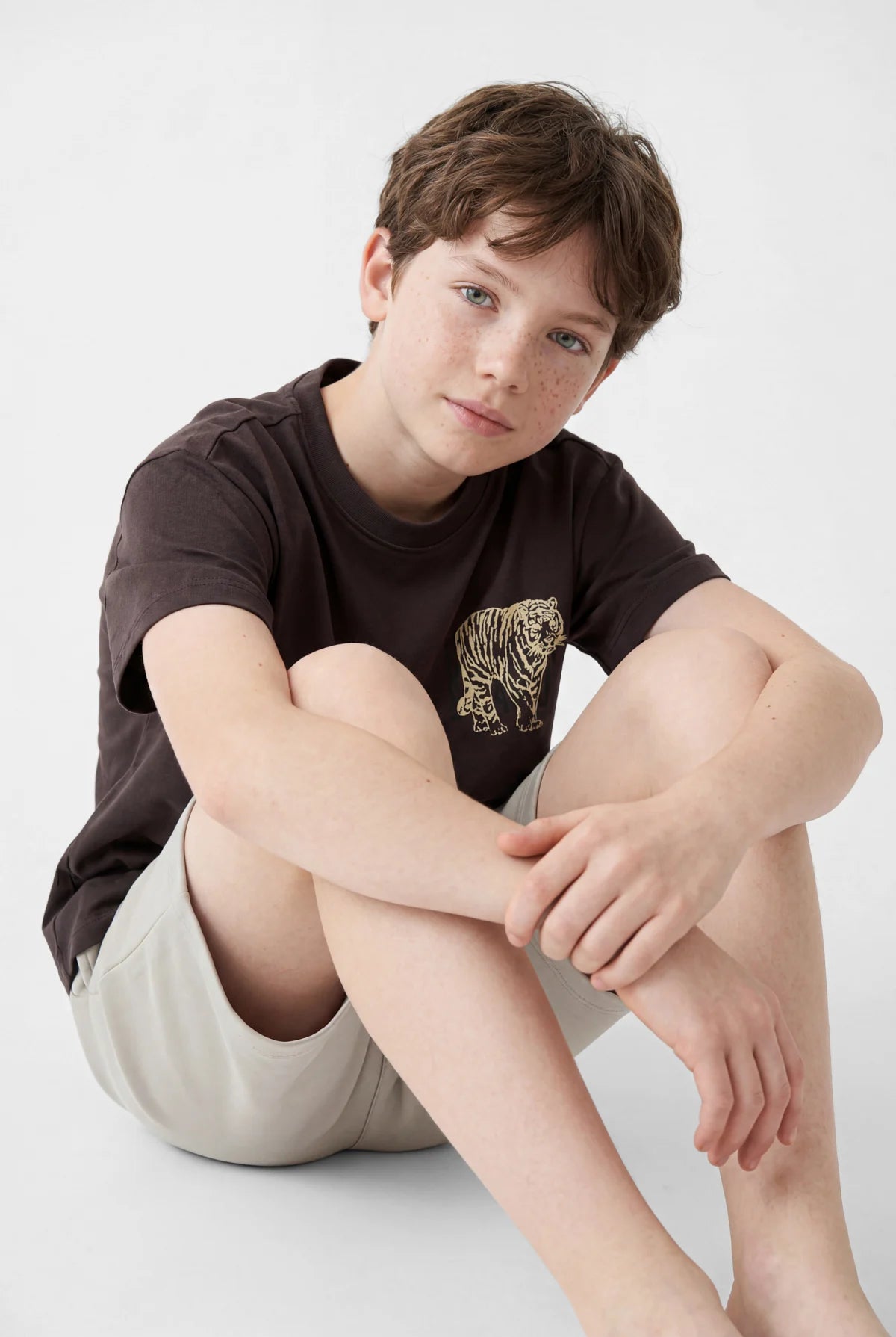 Boys' Printed Oversize Basic T-Shirt
