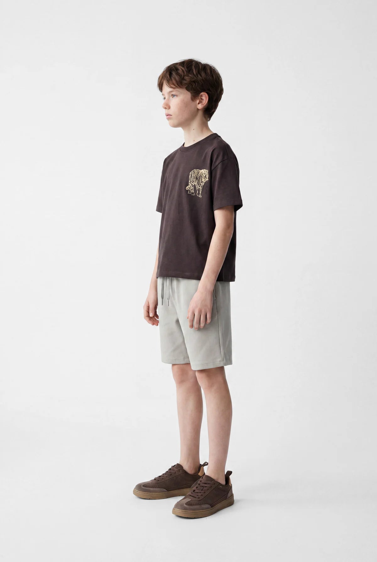 Boys' Printed Oversize Basic T-Shirt