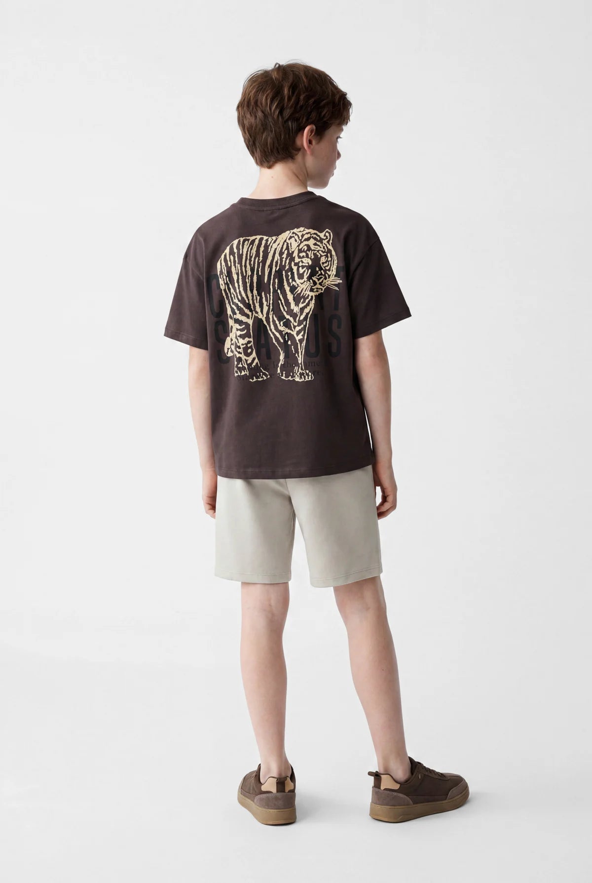 Boys' Printed Oversize Basic T-Shirt
