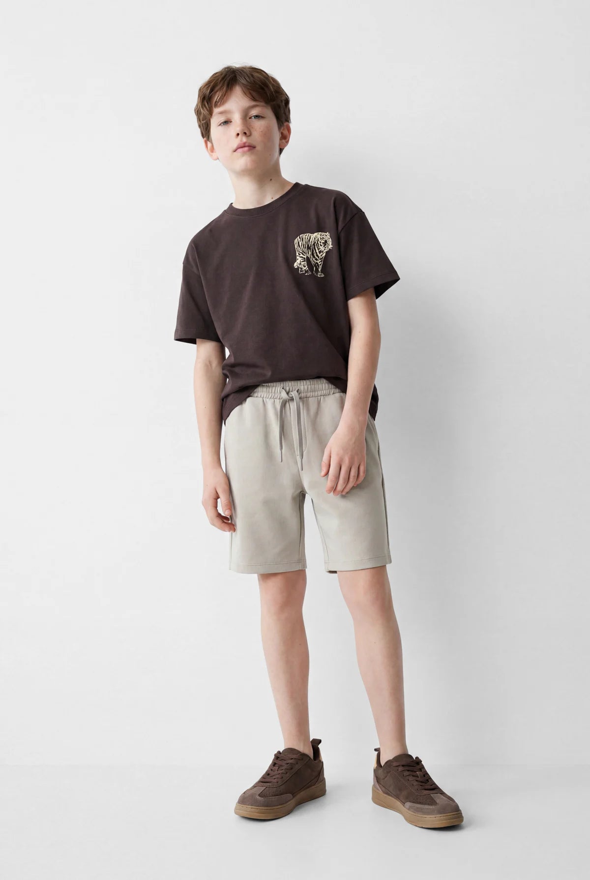 Boys' Printed Oversize Basic T-Shirt