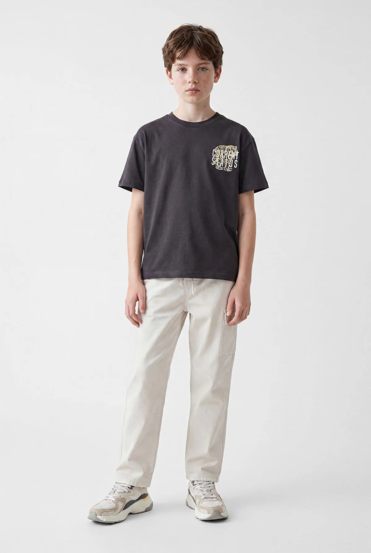 Boys' Printed Oversize Basic T-Shirt