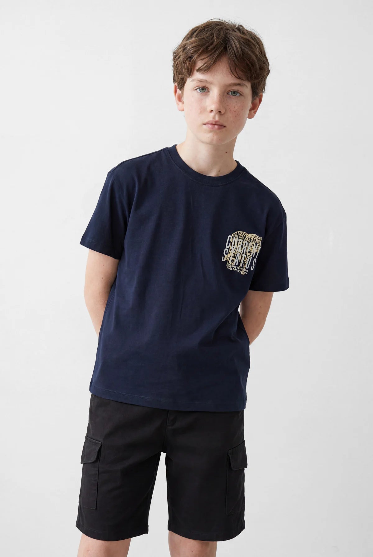 Boys' Printed Oversize Basic T-Shirt