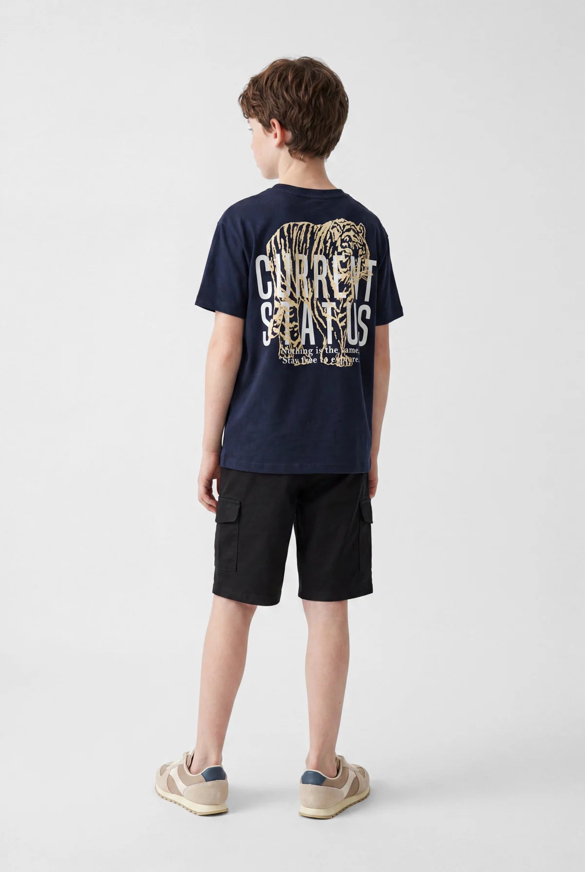 Boys' Printed Oversize Basic T-Shirt