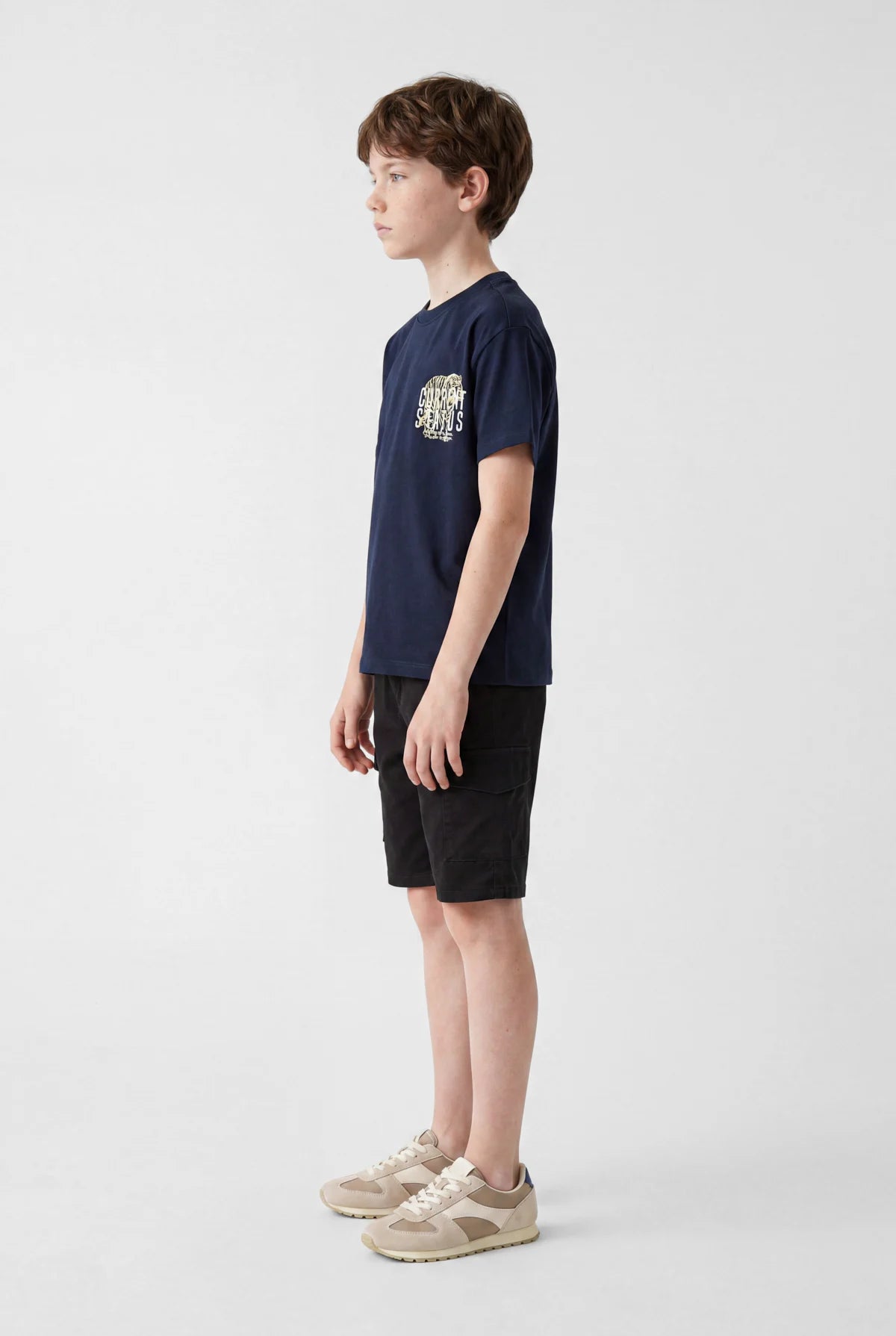 Boys' Printed Oversize Basic T-Shirt