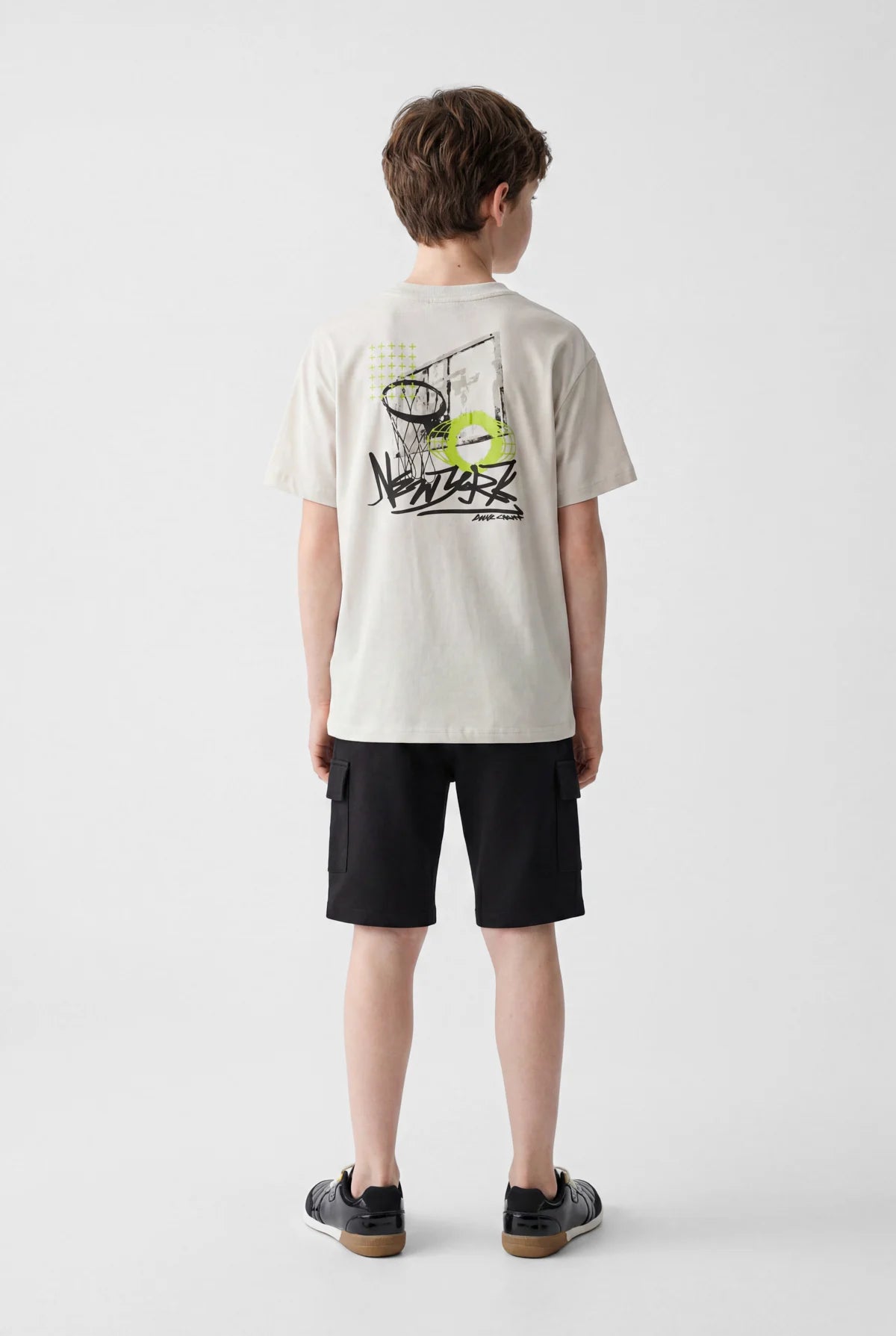 Boys' Crew Neck Printed Oversize T-Shirt