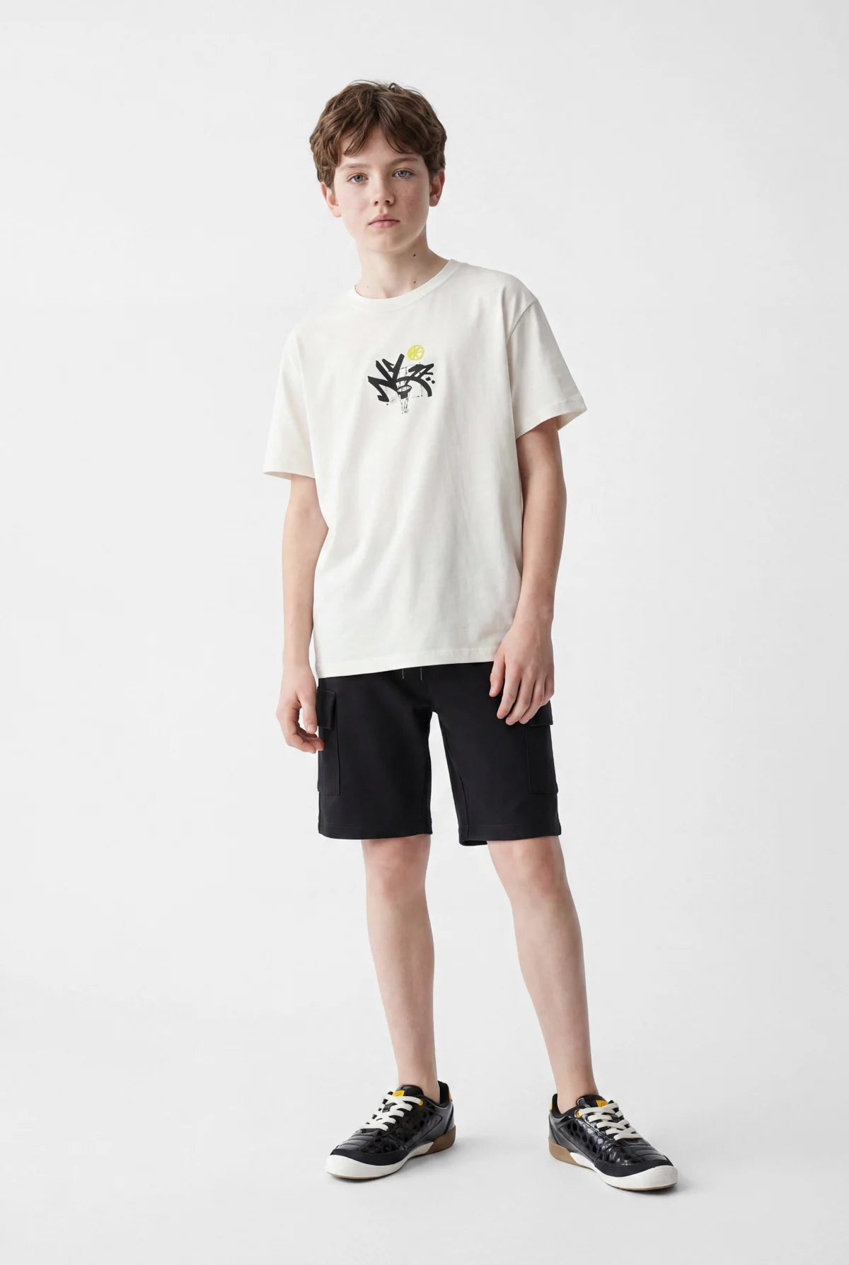 Boys' Crew Neck Printed Oversize T-Shirt