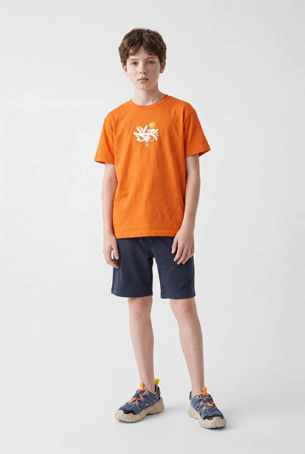 Boys' Crew Neck Printed Oversize T-Shirt