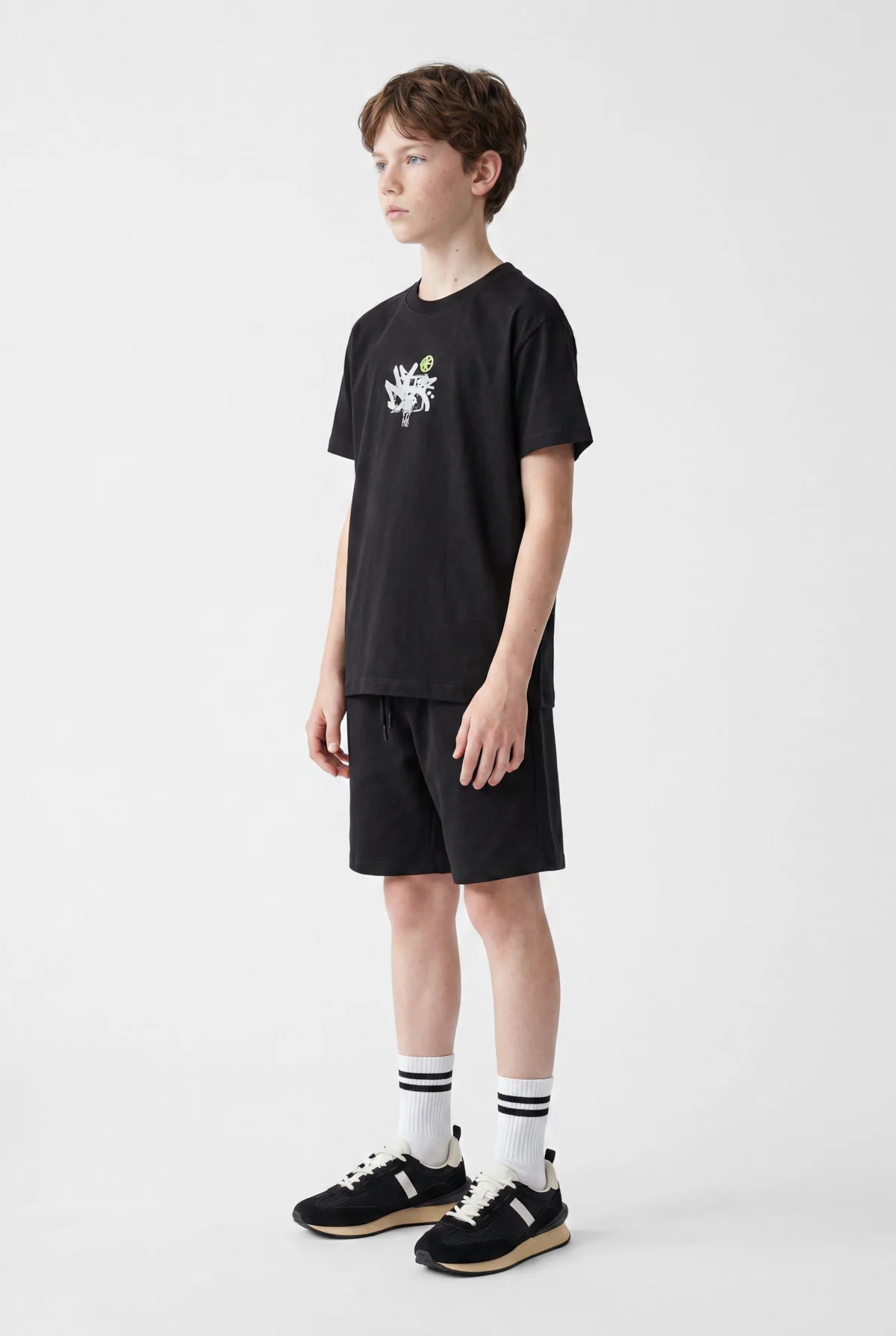 Boys' Crew Neck Printed Oversize T-Shirt